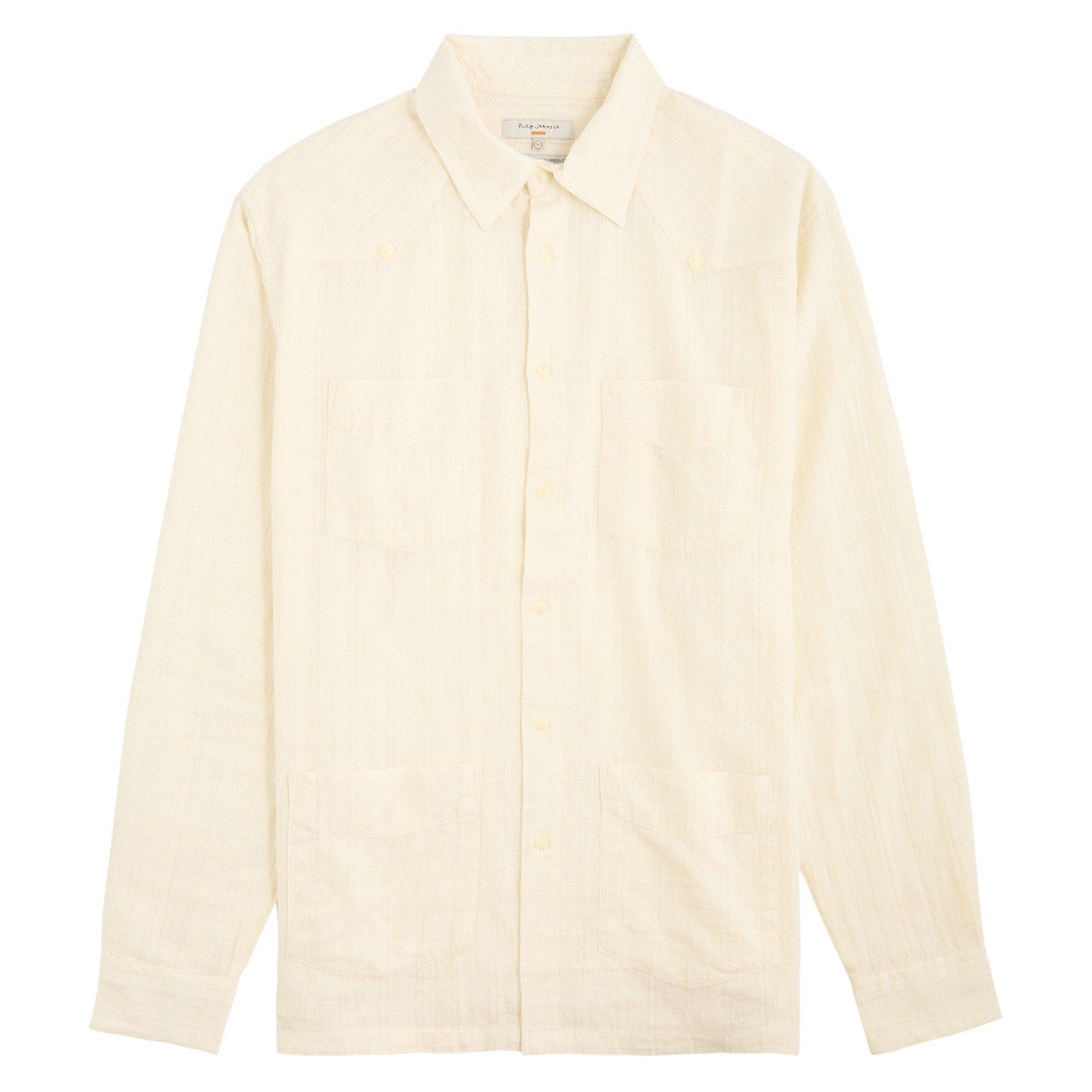 ECRU - Nudie Jeans - NUDIE SHRT CUBAN