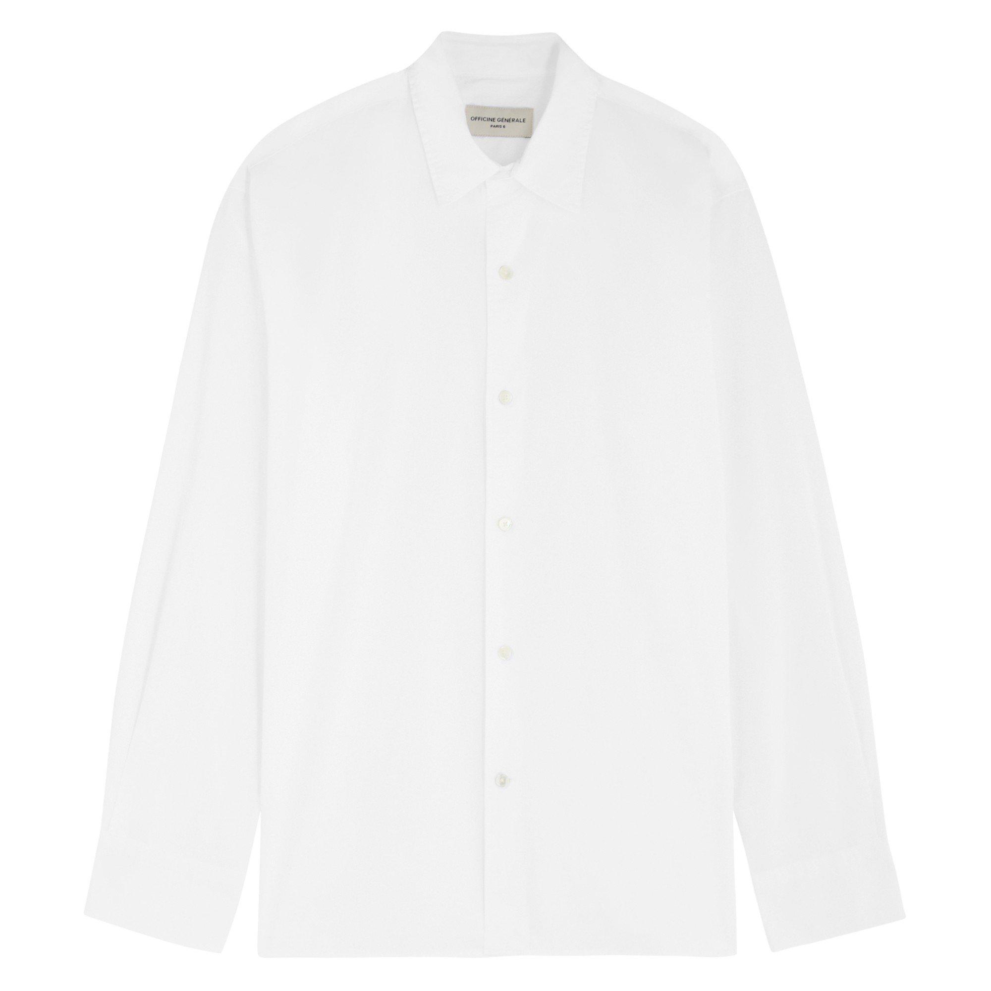 WHITE - Officine Generale - OG GUITO LS SHIRT