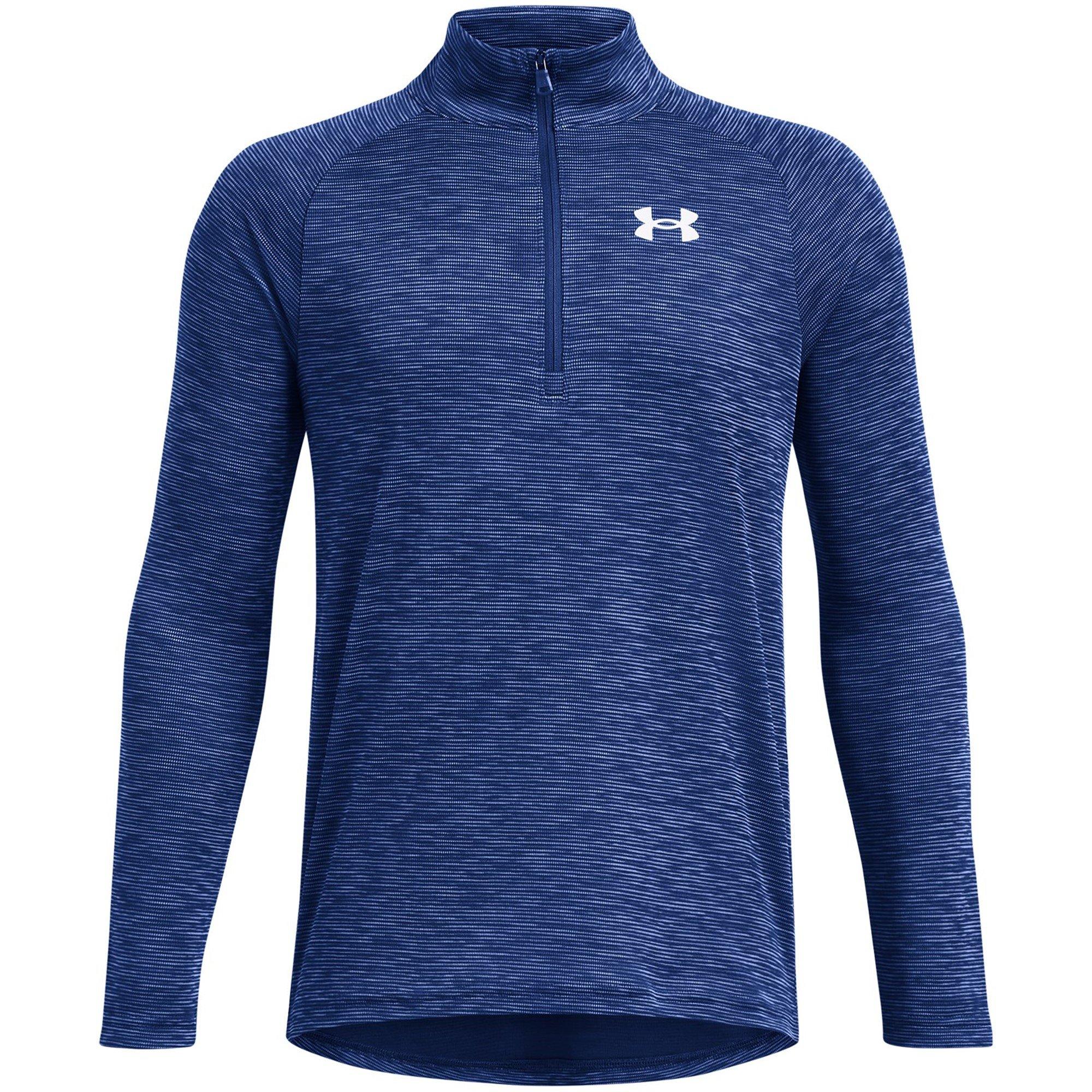 Blau - Under Armour - Kids' Tech Textured Full-Zip Moisture-Wicking Streamlined Fit Performance Training Jacket - 1