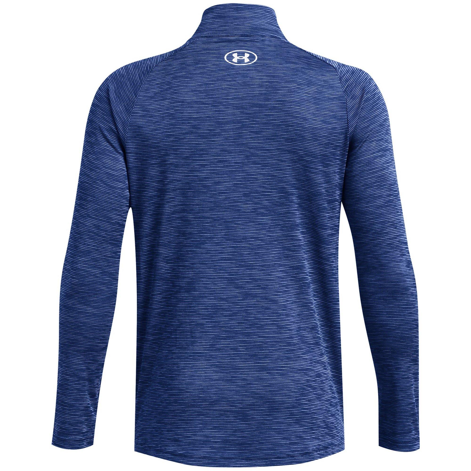 Blau - Under Armour - Kids' Tech Textured Full-Zip Moisture-Wicking Streamlined Fit Performance Training Jacket - 3