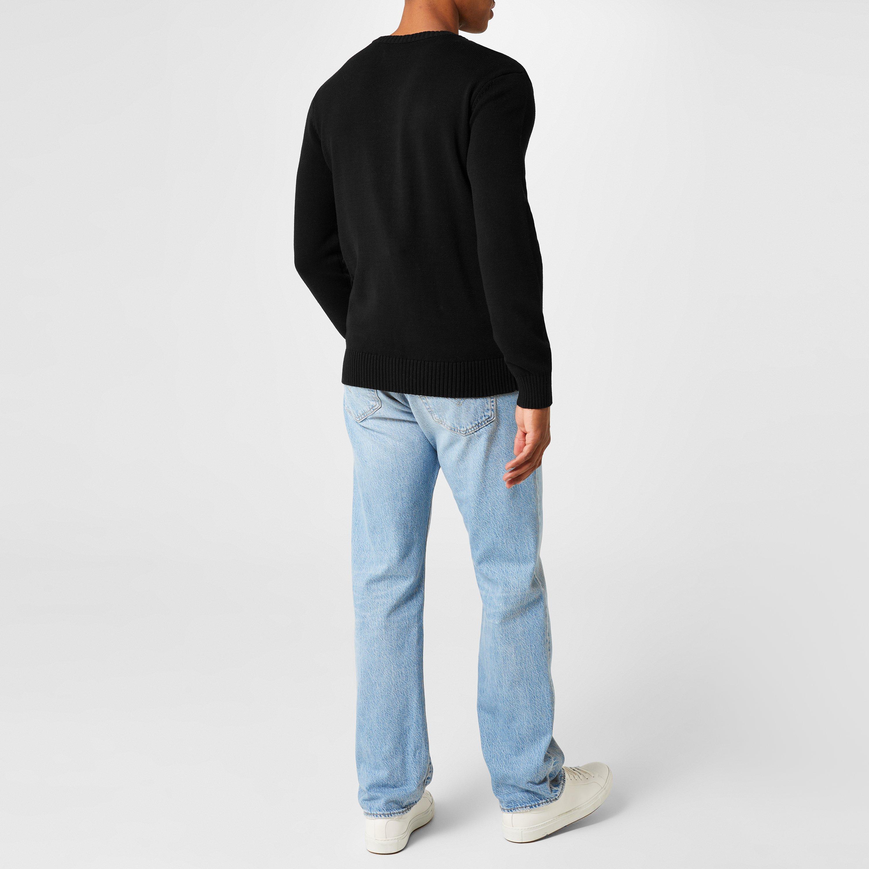 Zwart - Firetrap - Galaxade Knit Jumper Mens - 3