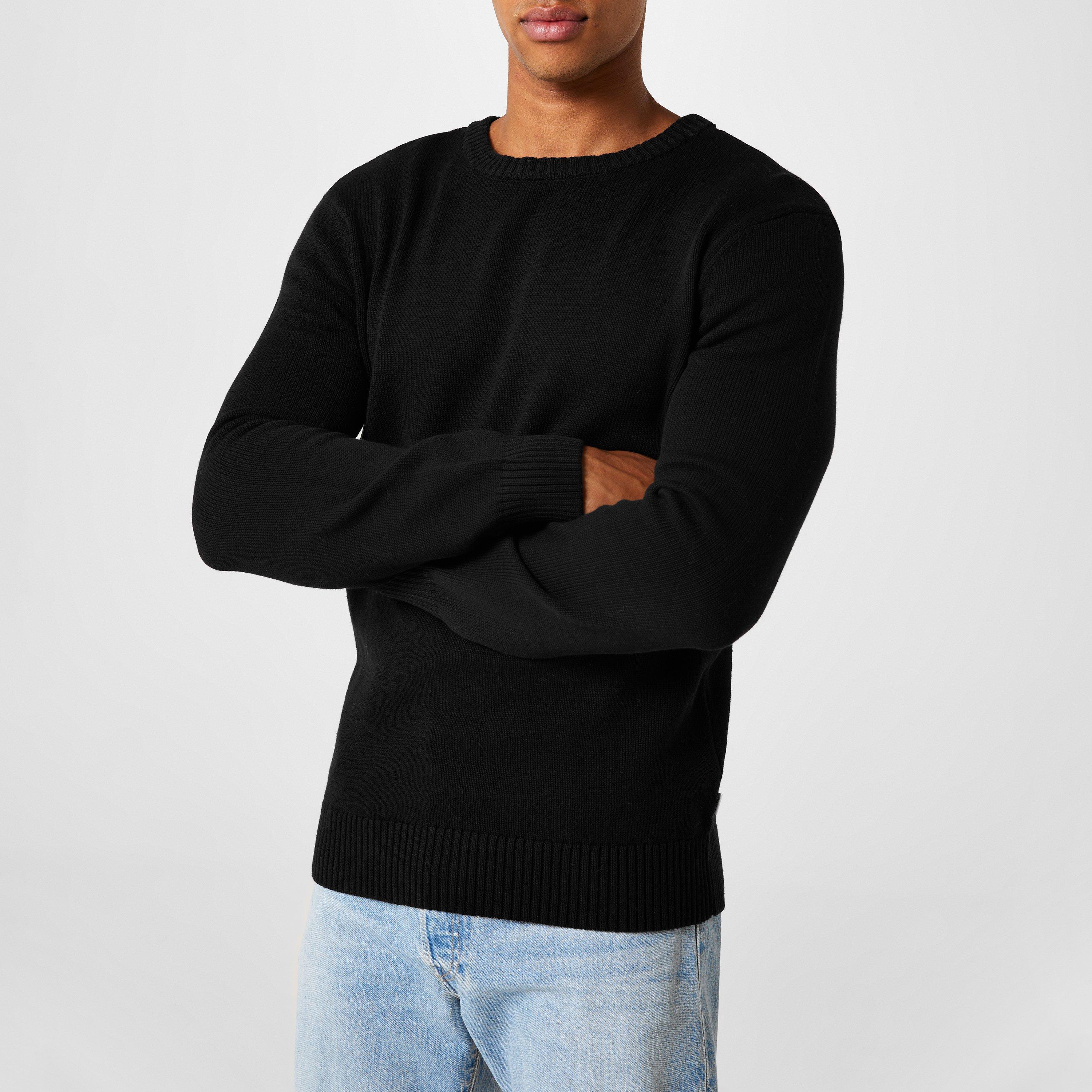 Zwart - Firetrap - Galaxade Knit Jumper Mens - 4
