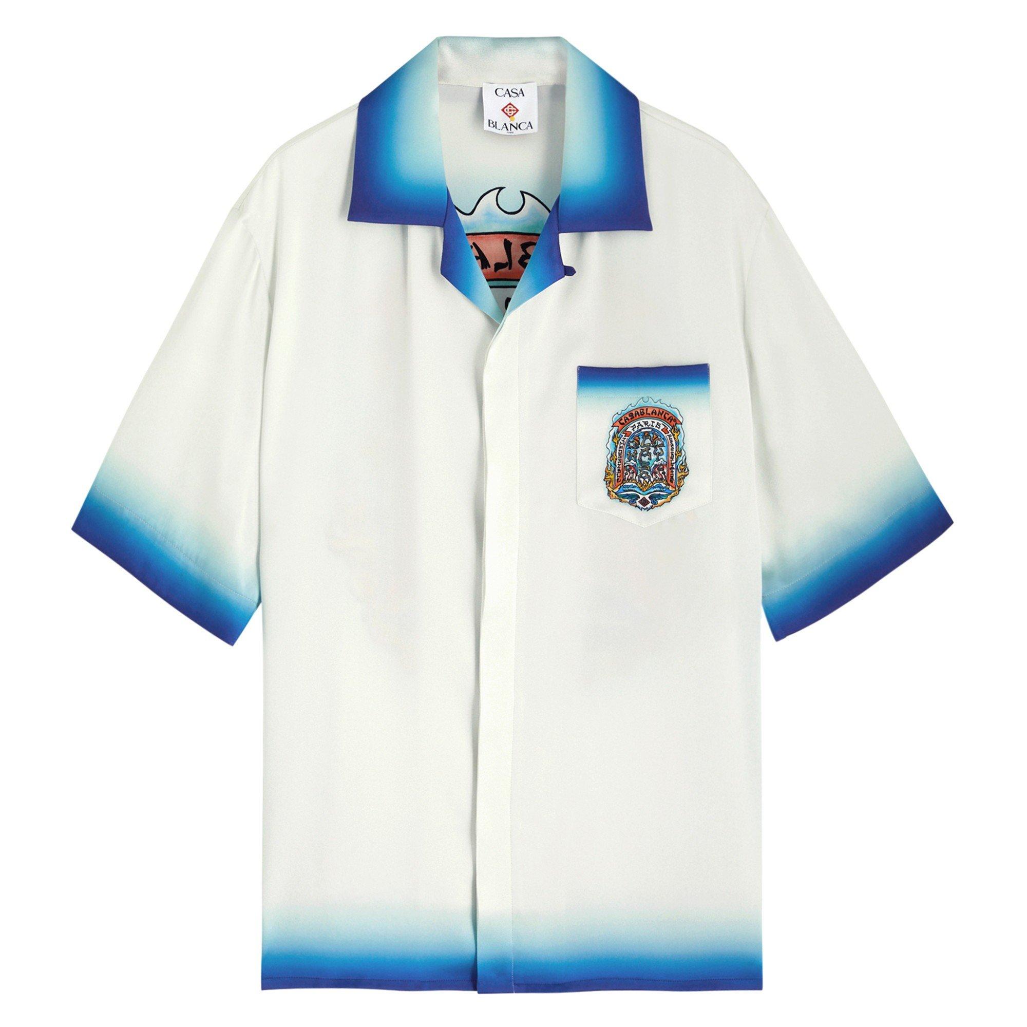 LIGHT BLUE - Casablanca - CASA SILK SKATE WAY SS SHIRT