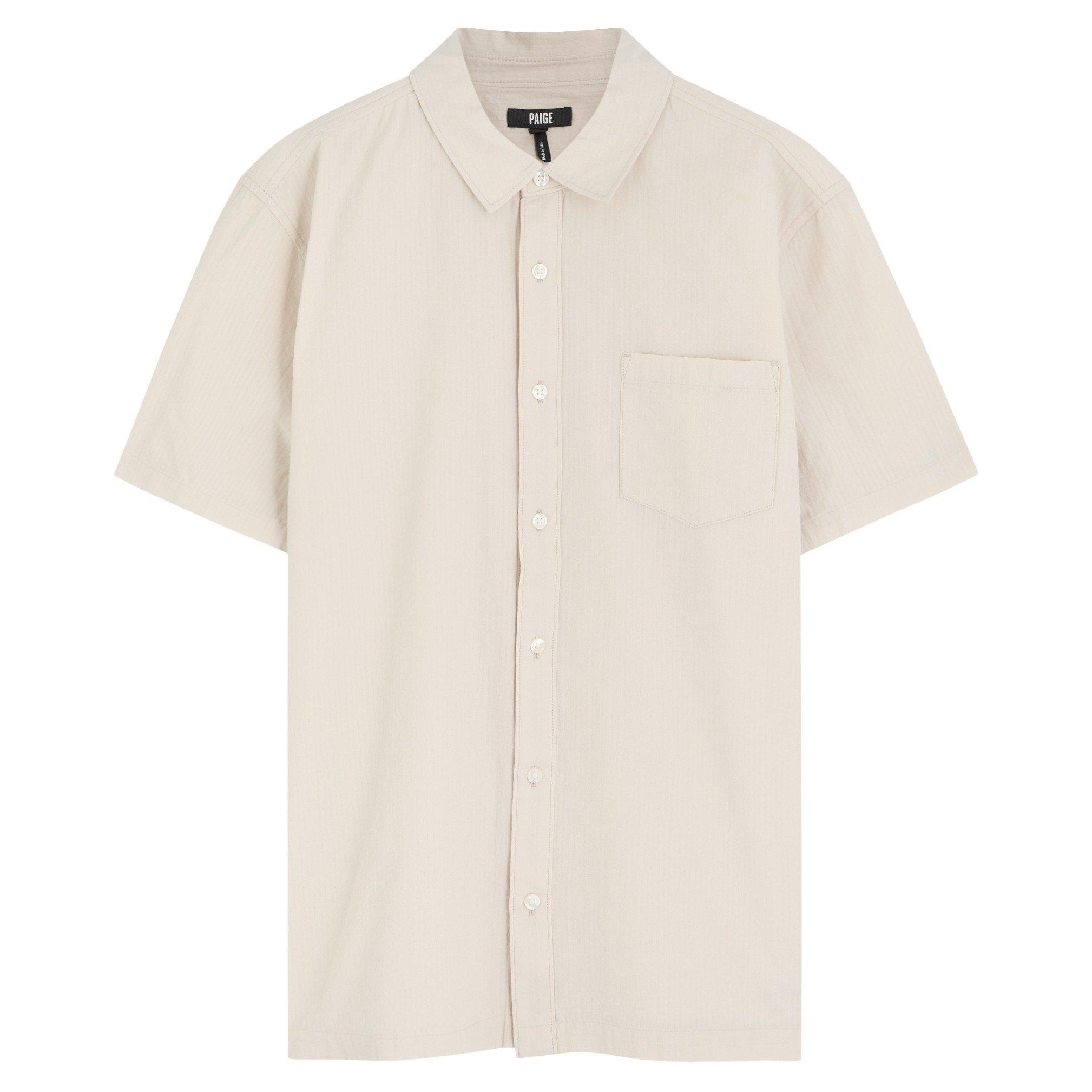 ECRU - Paige - Men's Desoto Striped Cotton Short-Sleeve Shirt