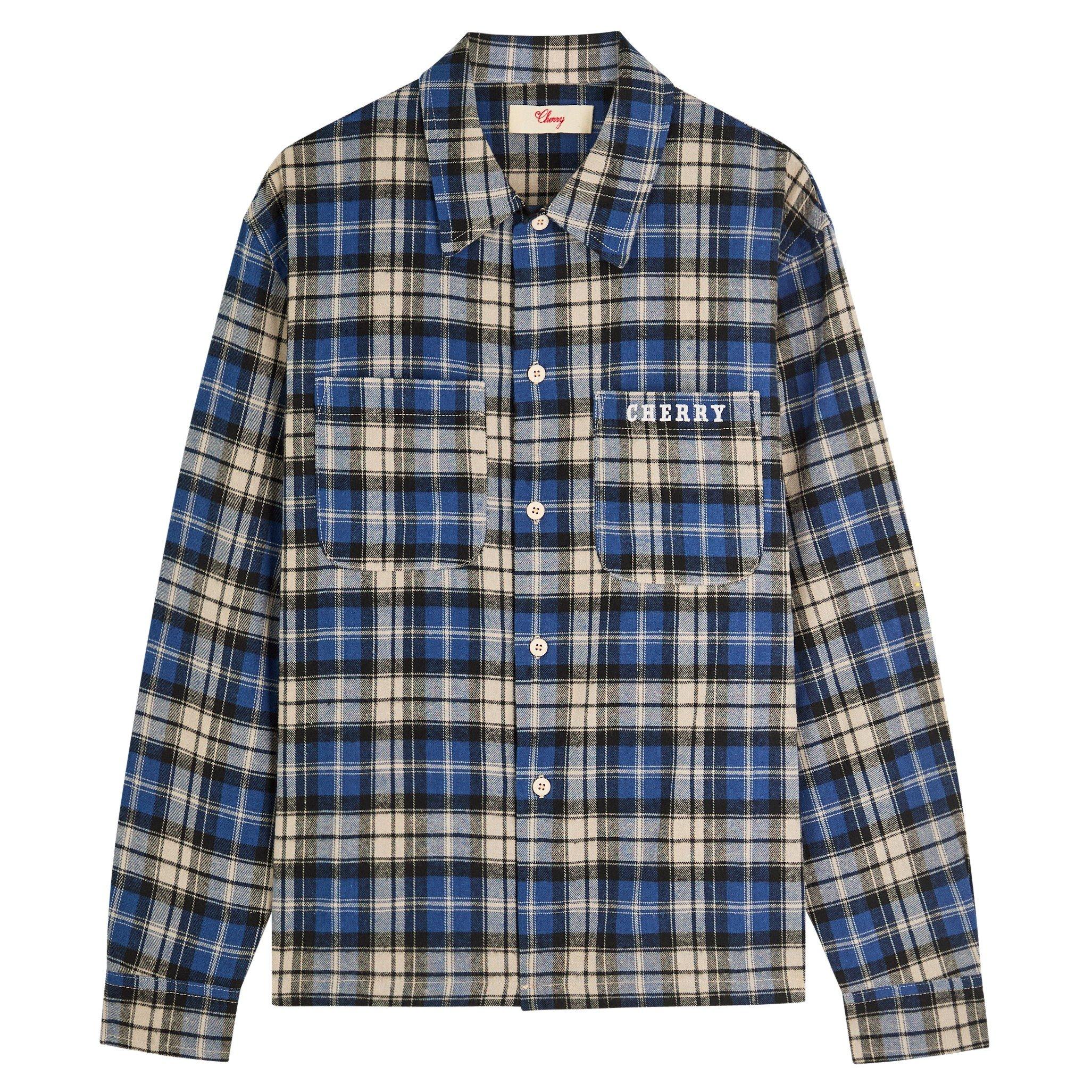 MULTICOLOURED 1 - Cherry LA - Men's Check Cotton Long-Sleeve Button-Down Shirt