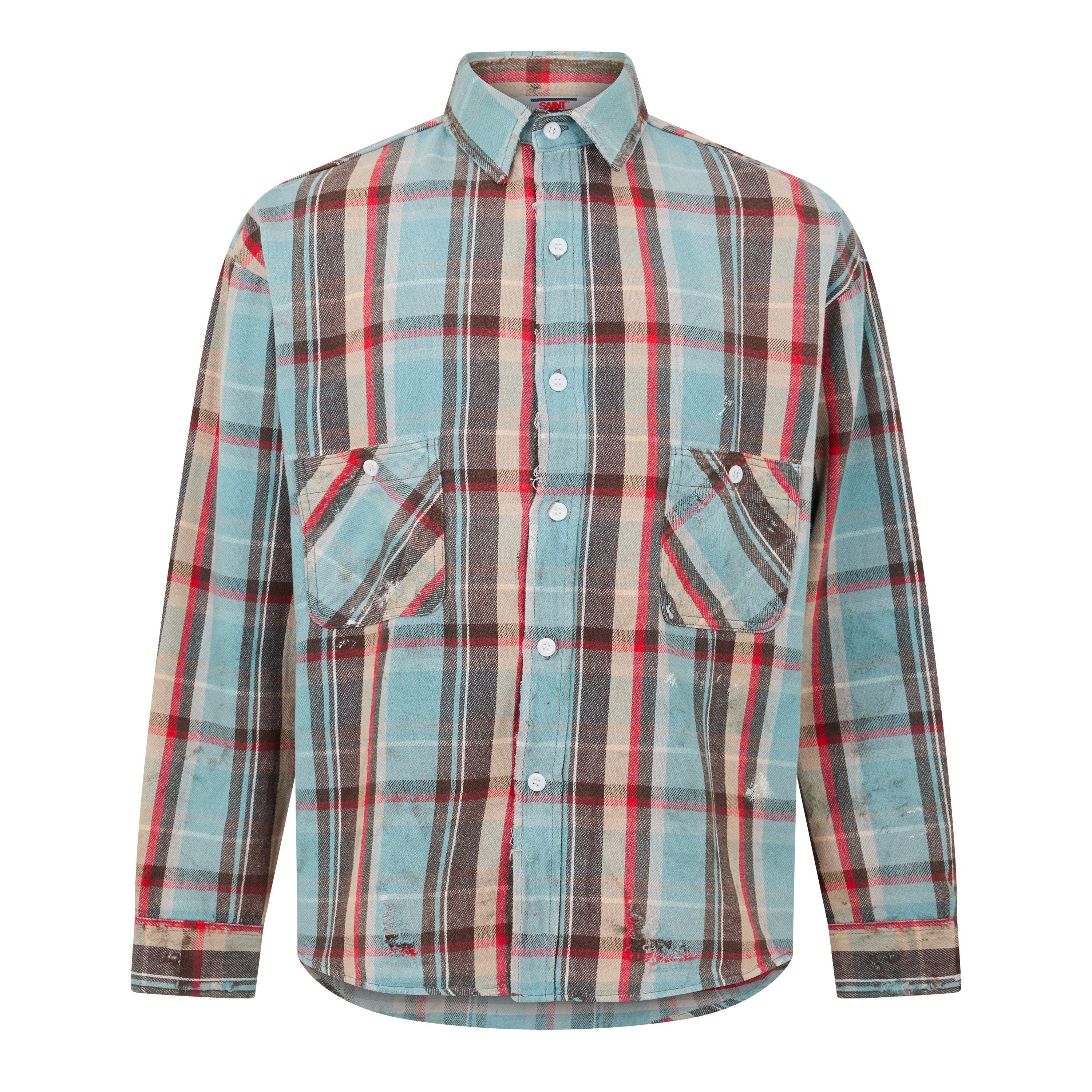 BLUE - SAINT MXXXXXX - SM PLAID FLANNEL - 1