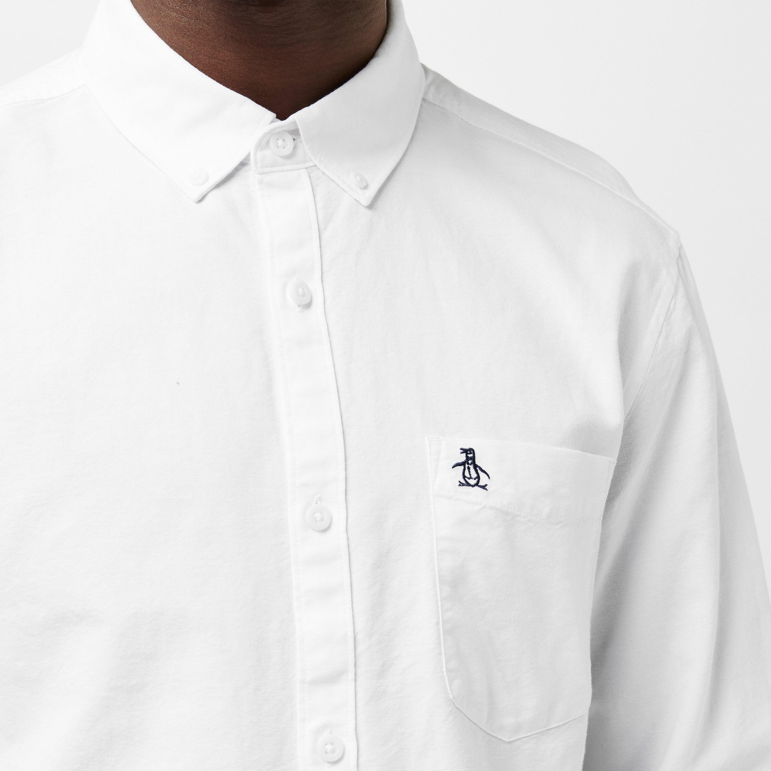 Bright White - Original Penguin - Ecovero Oxford Shirt - 4
