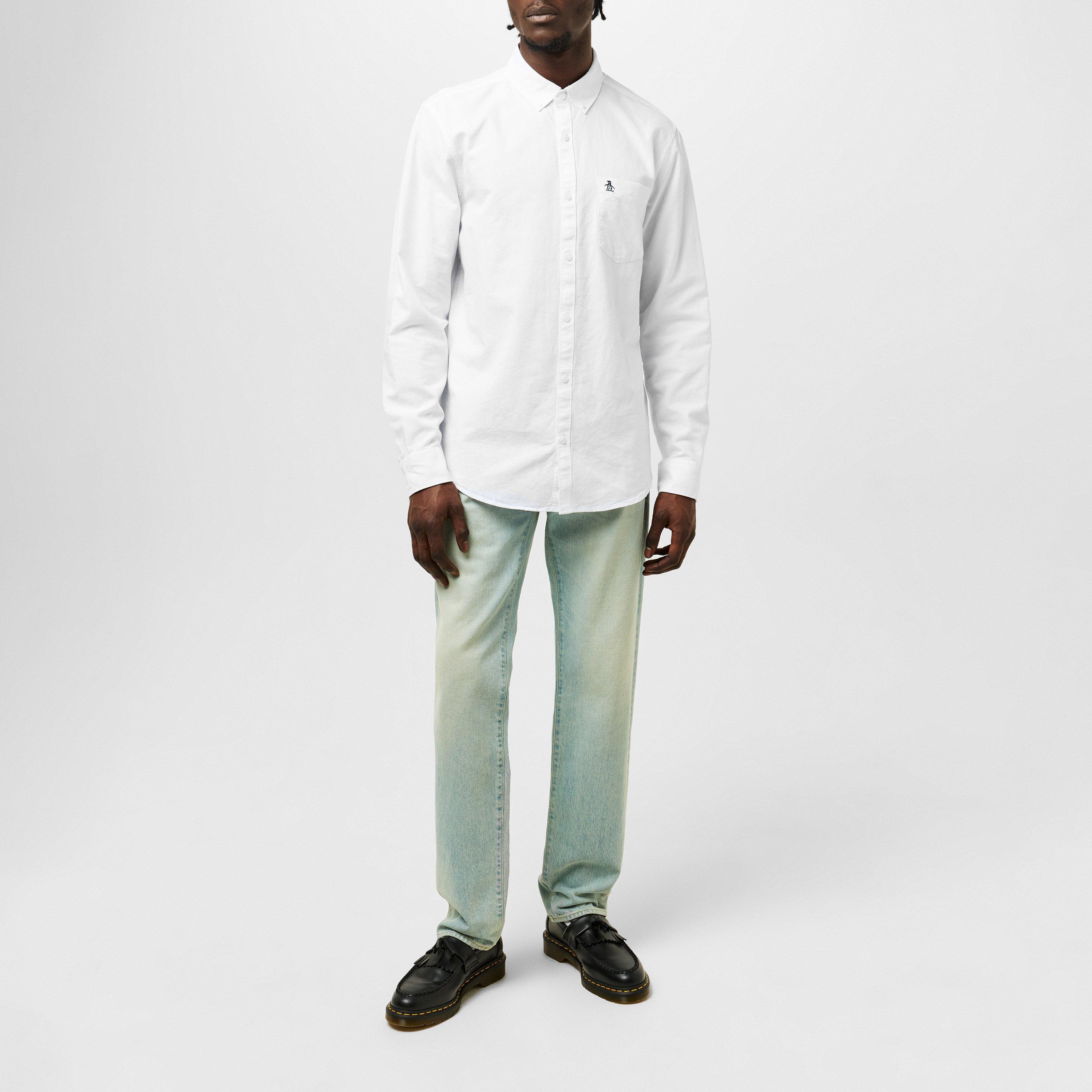 Bright White - Original Penguin - Ecovero Oxford Shirt - 5