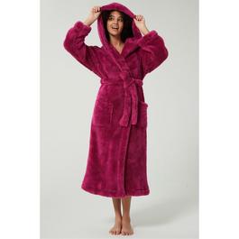 Linea Ladies Luxury Hooded Fleece Dressing Gown