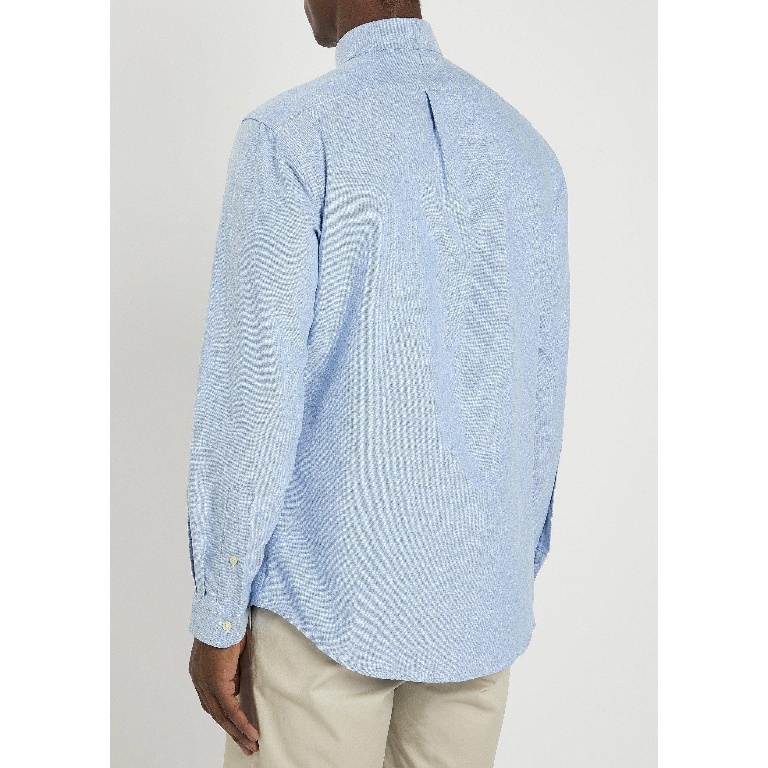 BLUE - Polo Ralph Lauren - Men's Long-Sleeve Cotton Oxford Shirt - 3