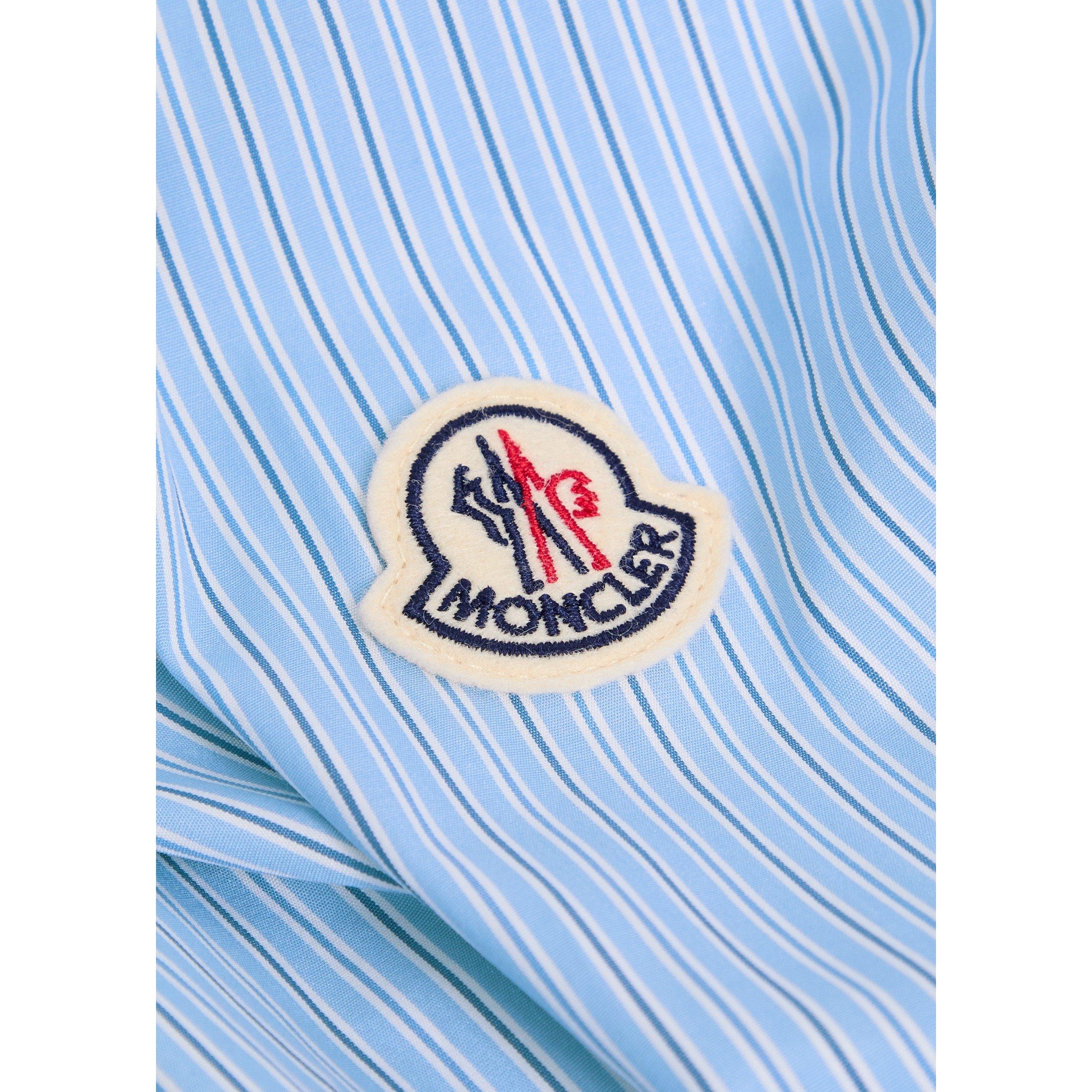 LIGHT BLUE - Moncler - Men's Striped Cotton Long-Sleeve Shirt - 4