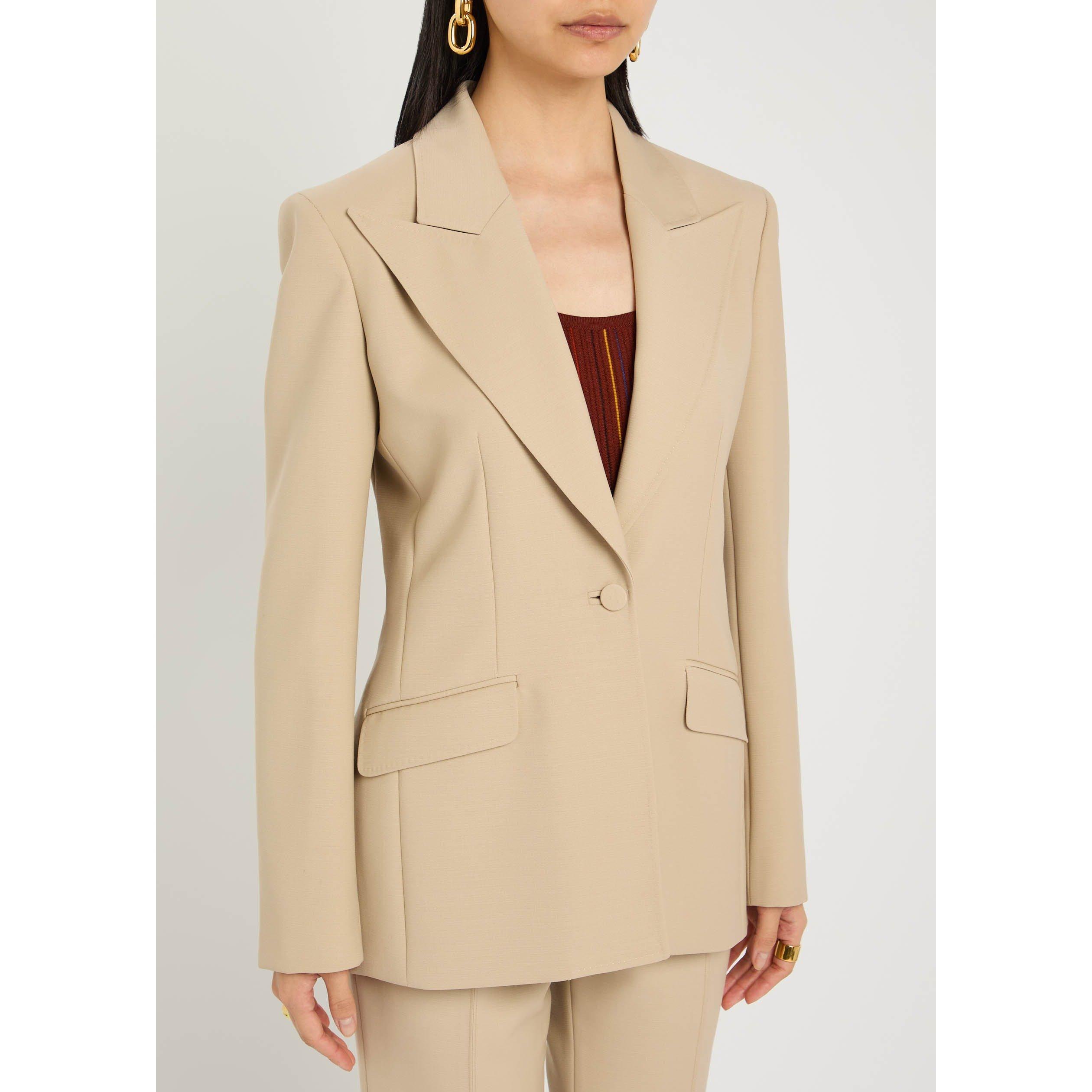 KHAKI - Gabriela Hearst - Women's Leiva Wool Blazer - 2