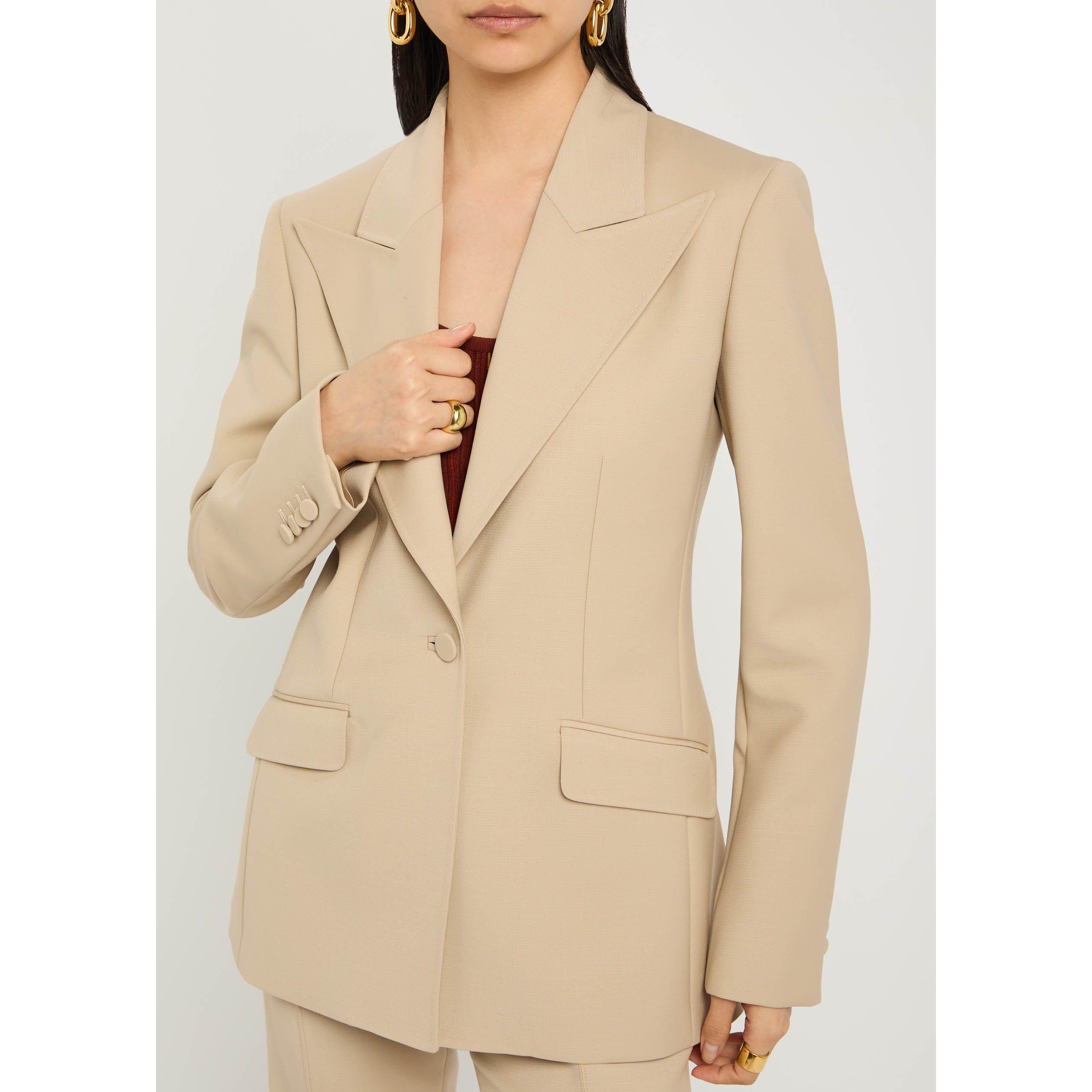 KHAKI - Gabriela Hearst - Women's Leiva Wool Blazer - 4
