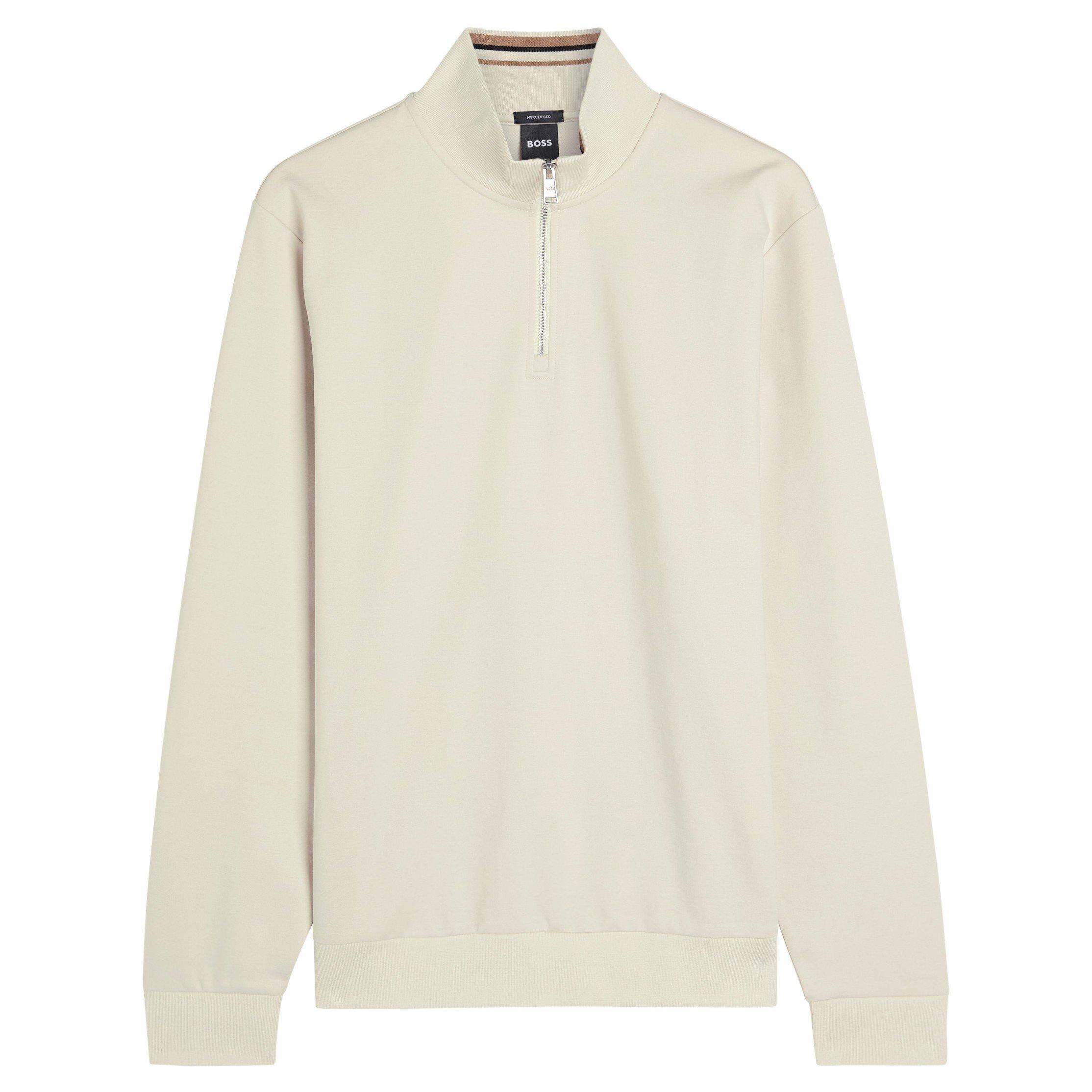 BEIGE - Boss - HB H-STIMMANN 1/4 ZIP SWT