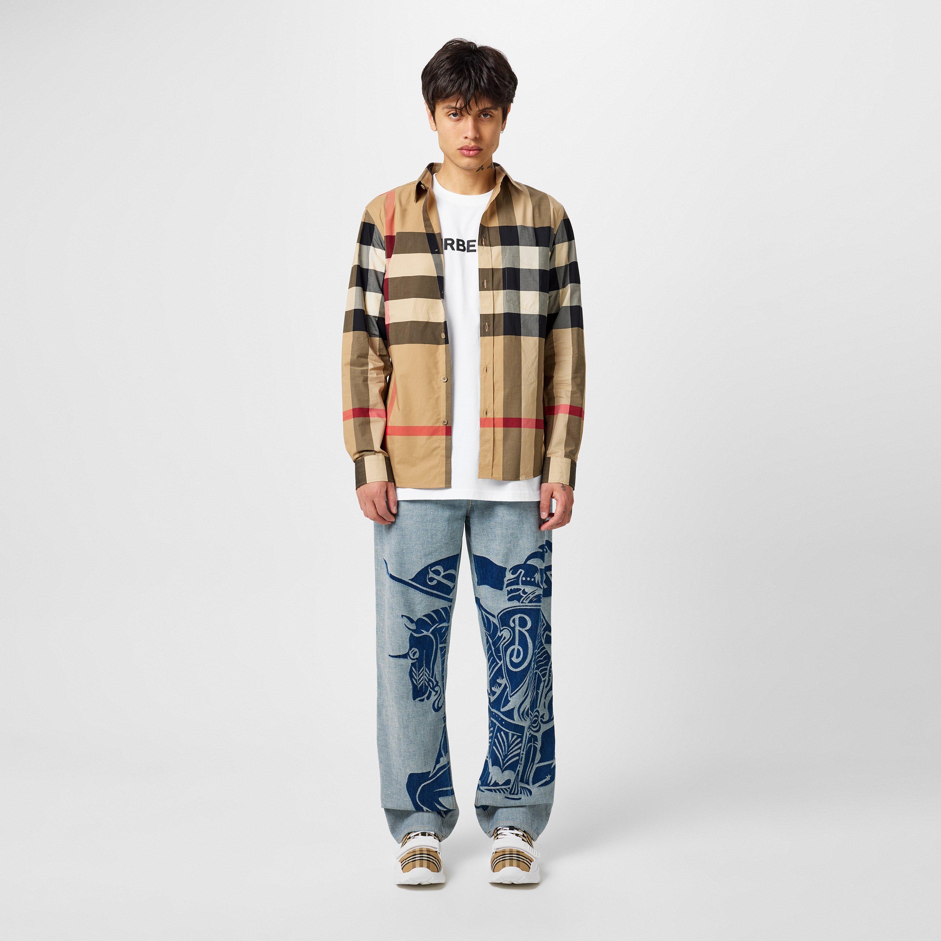 Arc B Chk A7028 - Burberry - Somerton Long Sleeved Shirt - 5