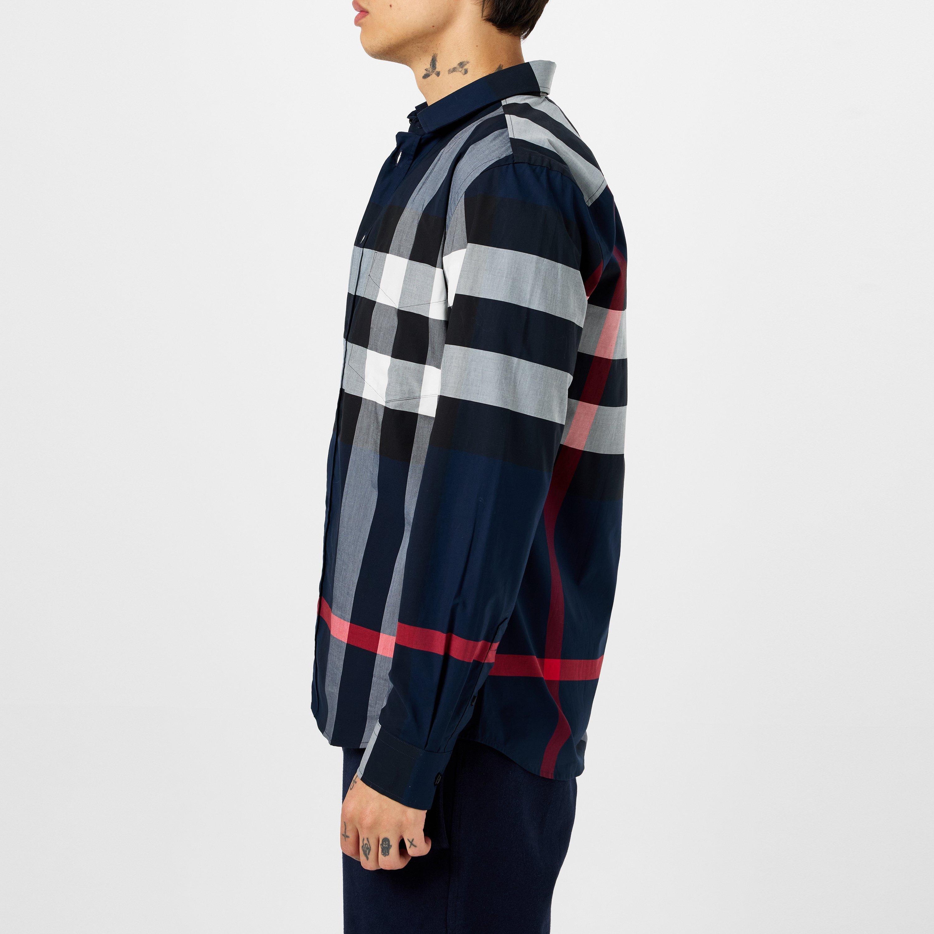 Navy Chck A1960 - Burberry - Somerton Long Sleeved Shirt - 5