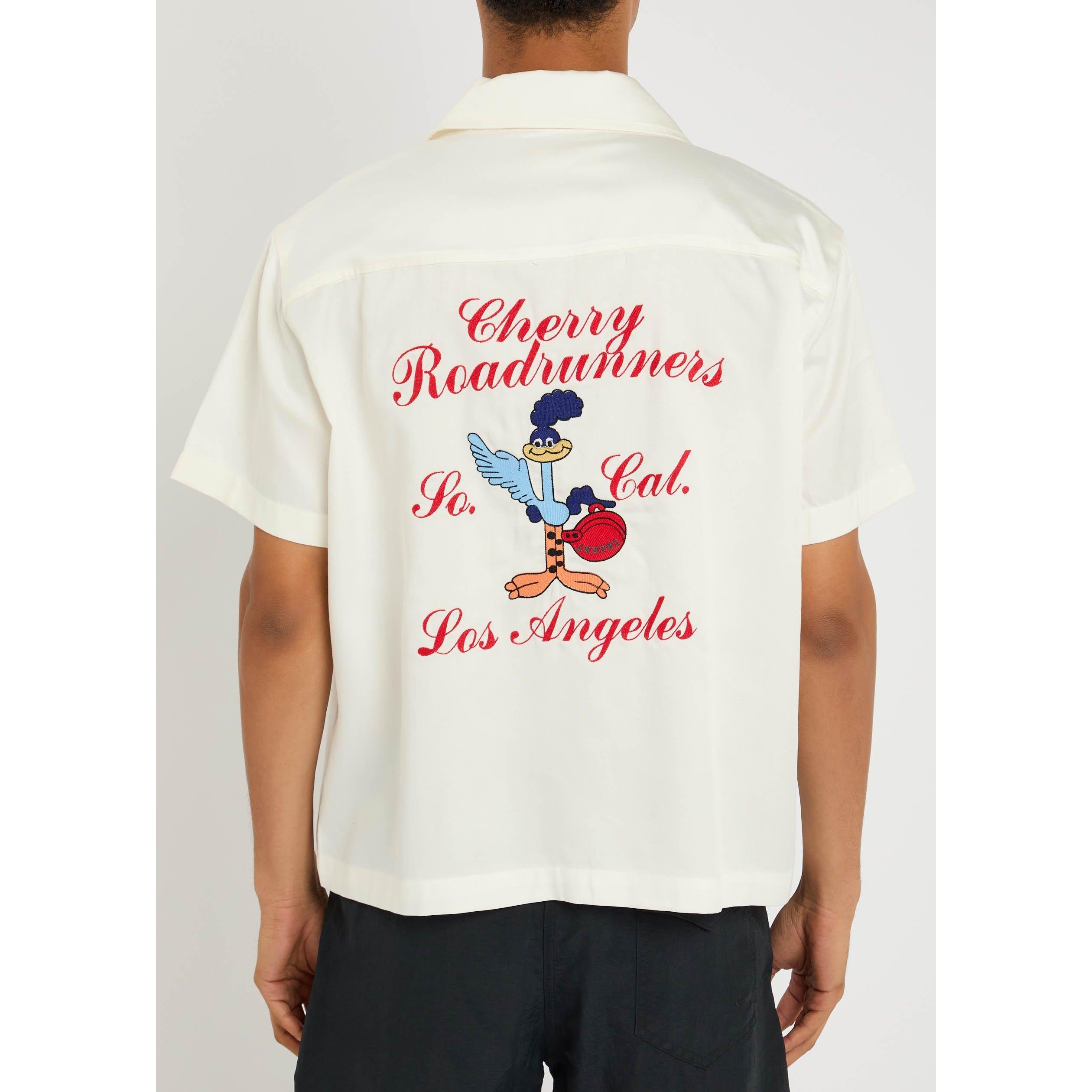 WHITE - Cherry LA - CH ROADRUNNER BOWLING SHIRT - 3