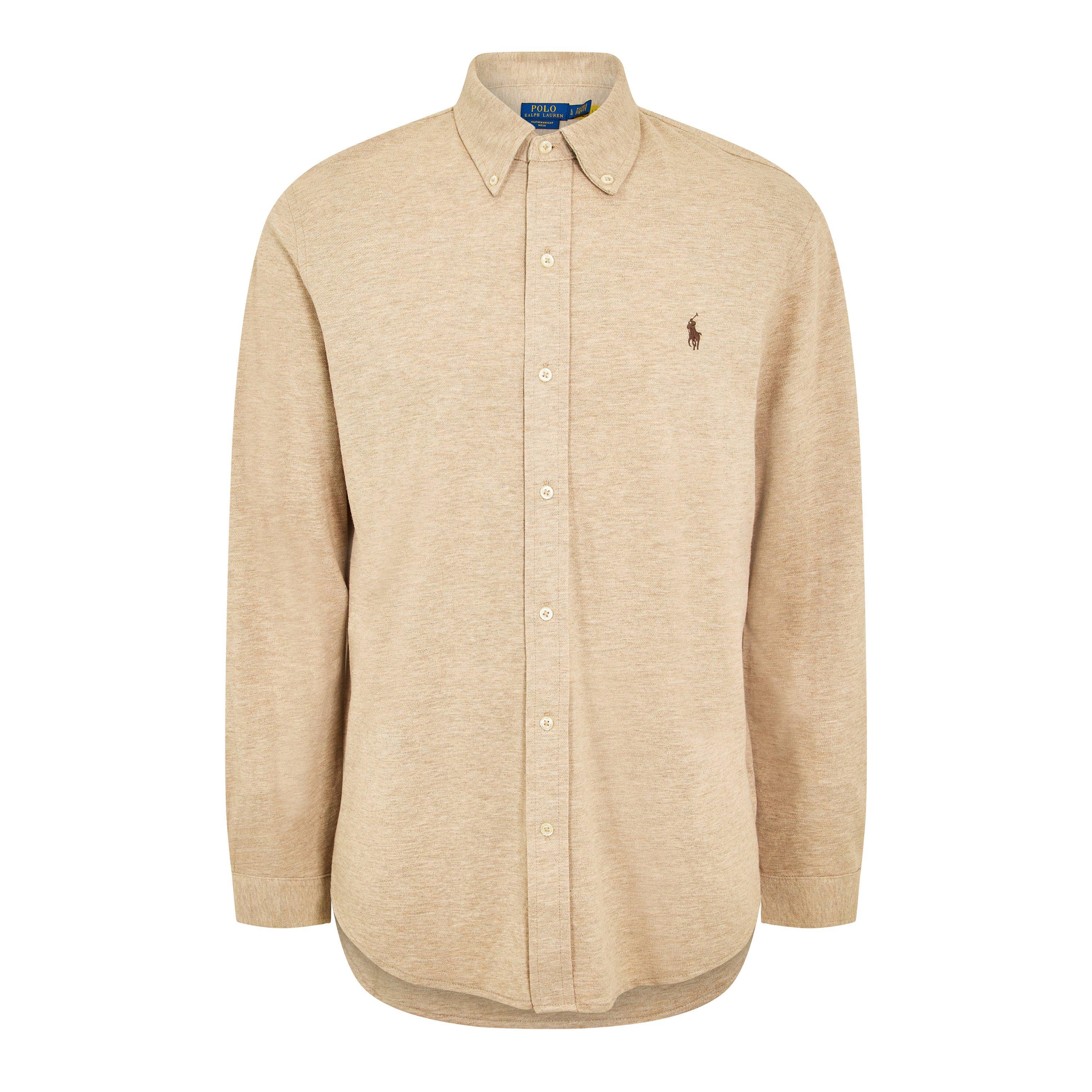Polo Ralph Lauren Men's Slim Fit Button-Down Plain Shirt - Tuscan Beige - XL