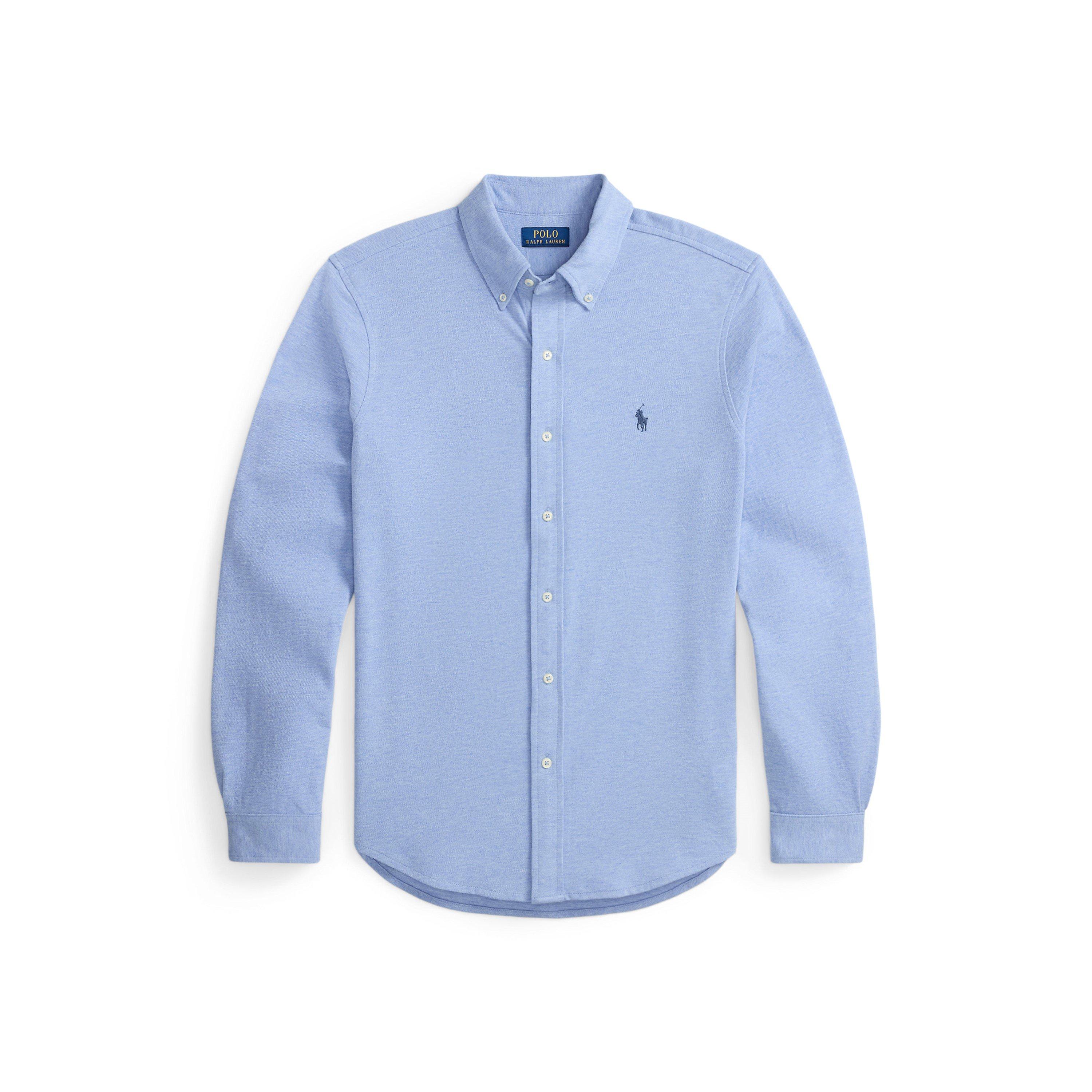 Polo Ralph Lauren Men's Slim Fit Button-Down Plain Shirt - Isle Heather - L