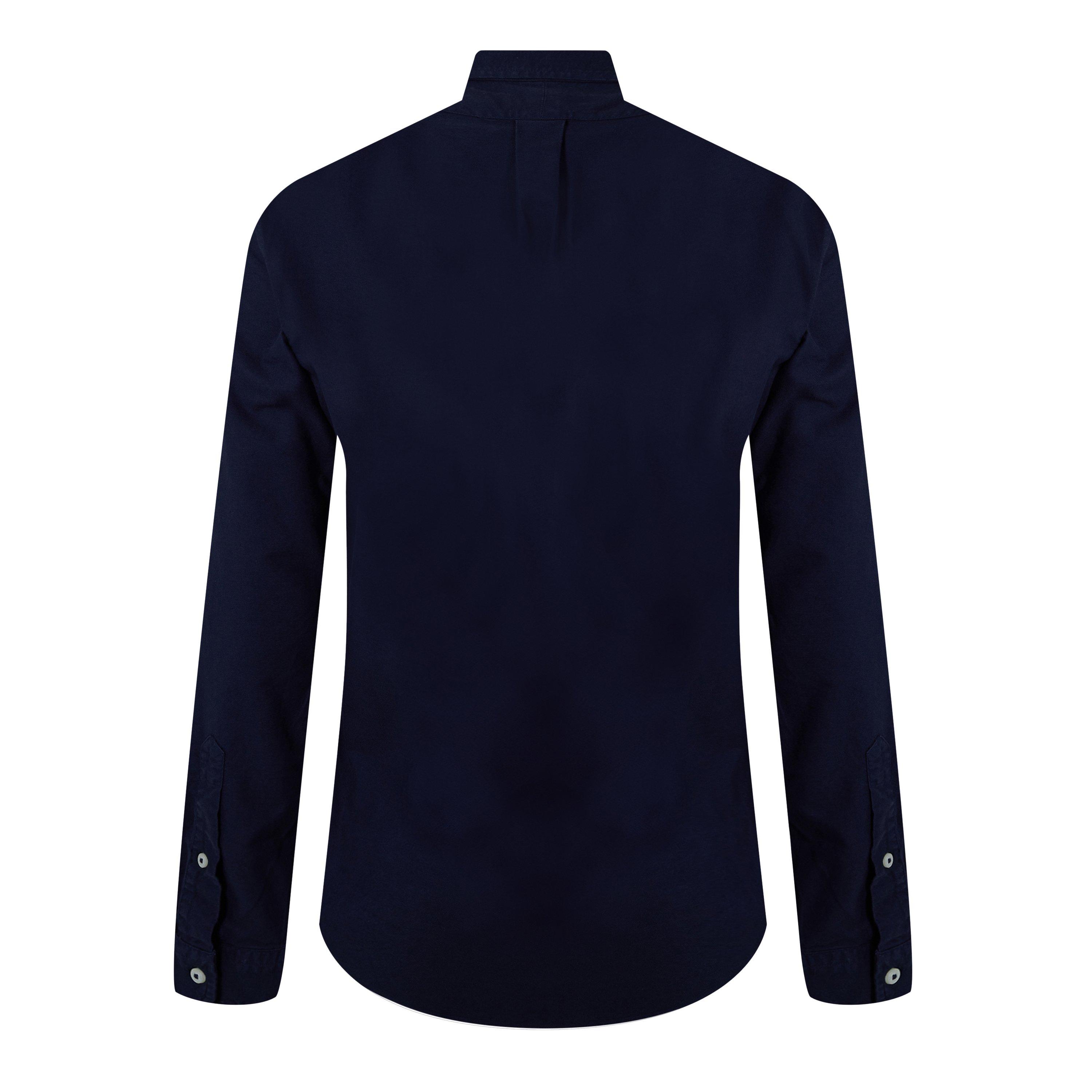 Aviator Navy - Polo Ralph Lauren - Men's Slim Fit Button-Down Plain Shirt - 8