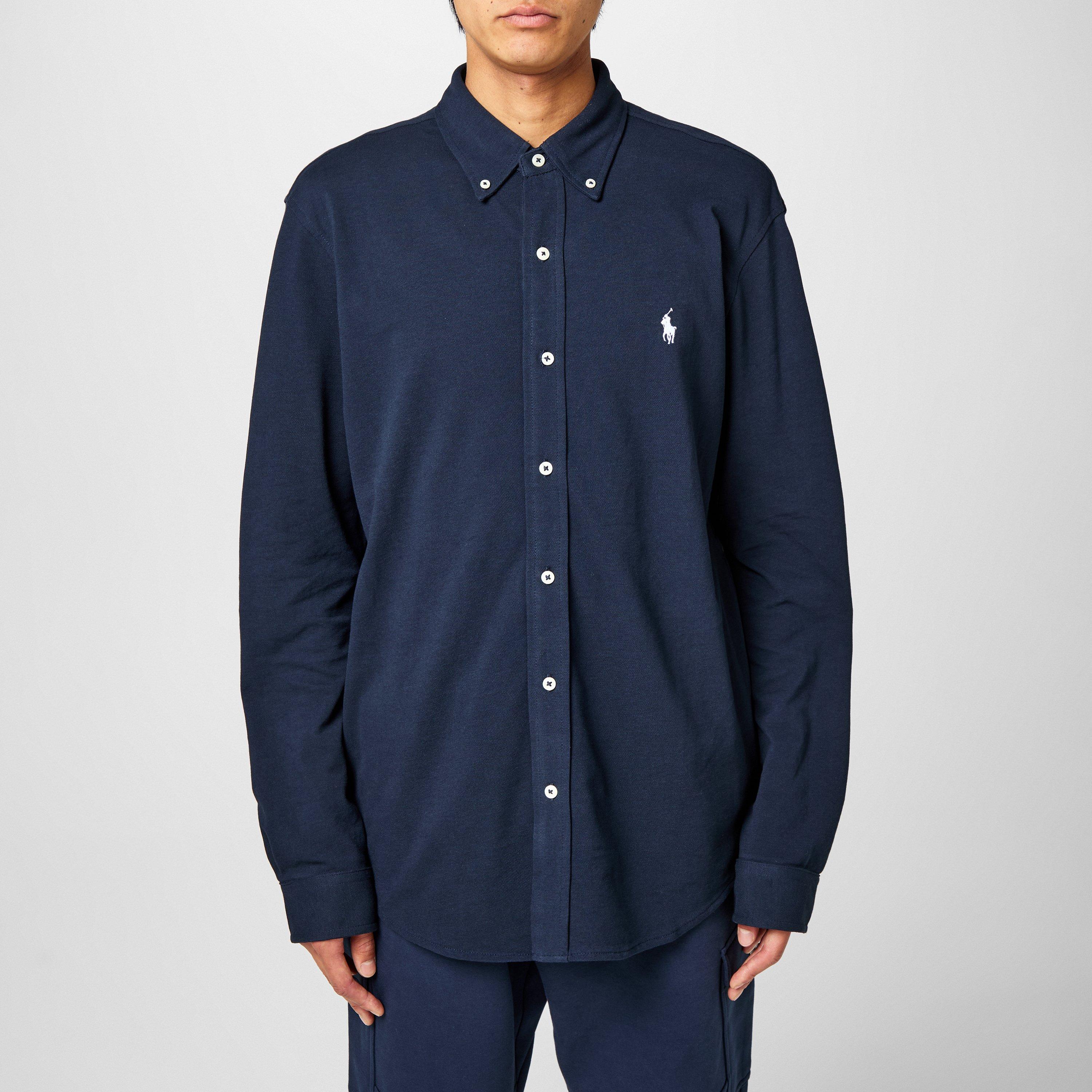 Aviator Navy - Polo Ralph Lauren - Men's Slim Fit Button-Down Plain Shirt - 3