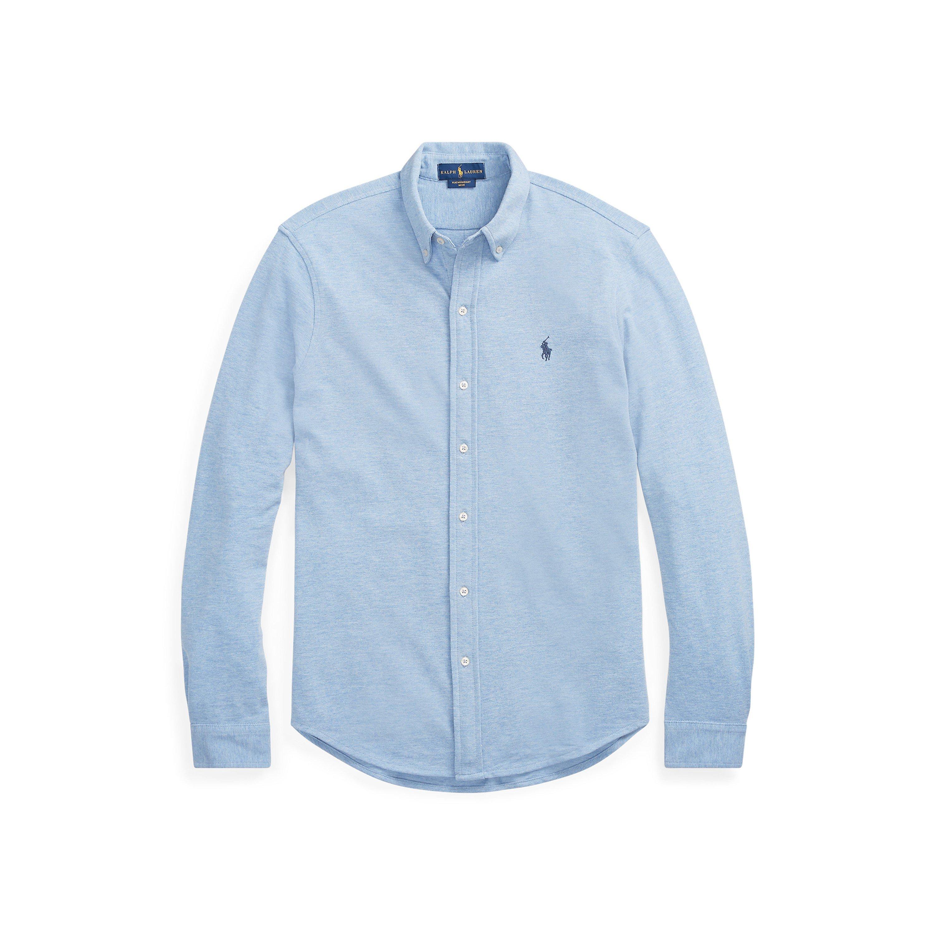 Polo Ralph Lauren Men's Slim Fit Button-Down Plain Shirt - Isle Heather - S