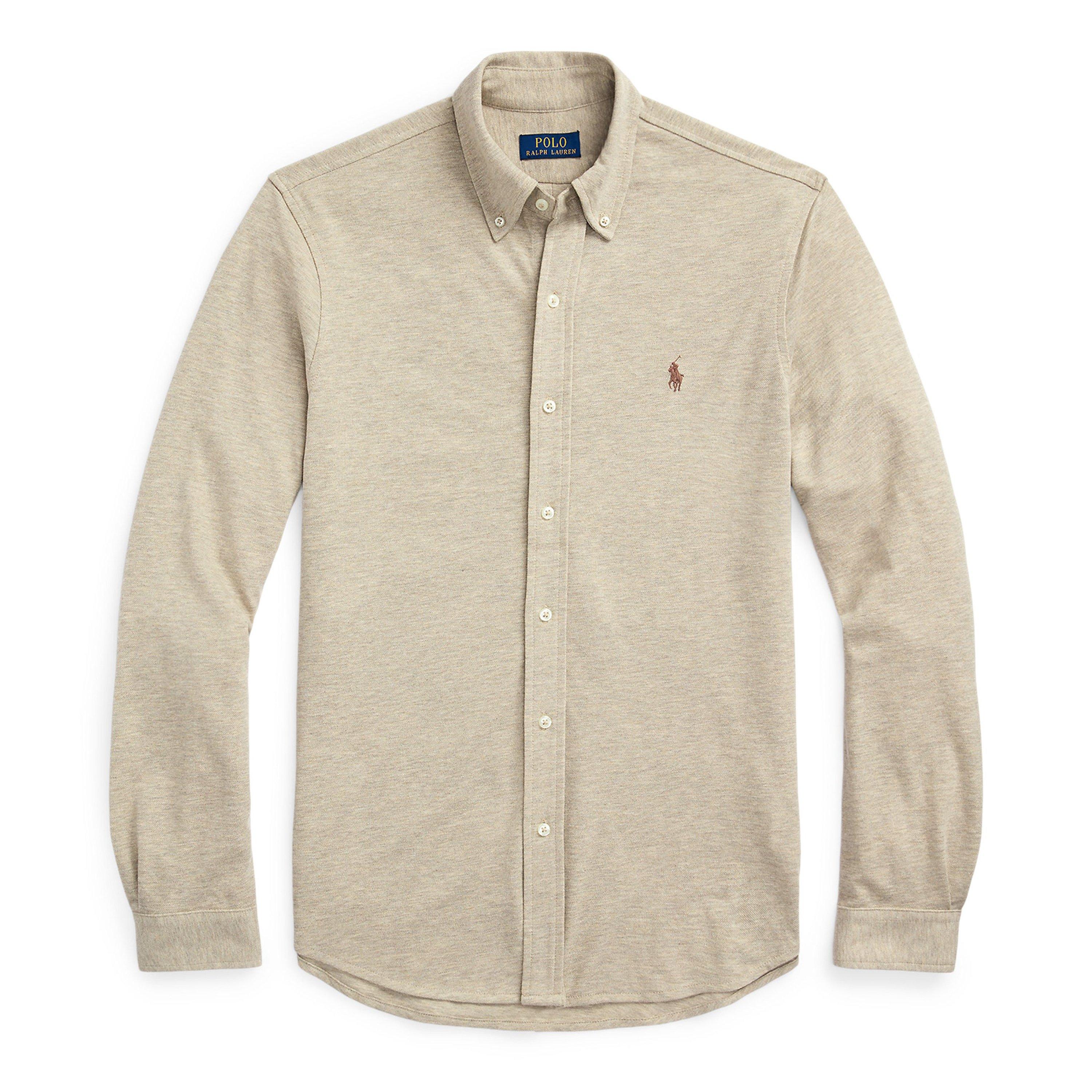 Polo Ralph Lauren Men's Slim Fit Button-Down Plain Shirt - Tuscan Beige - XL