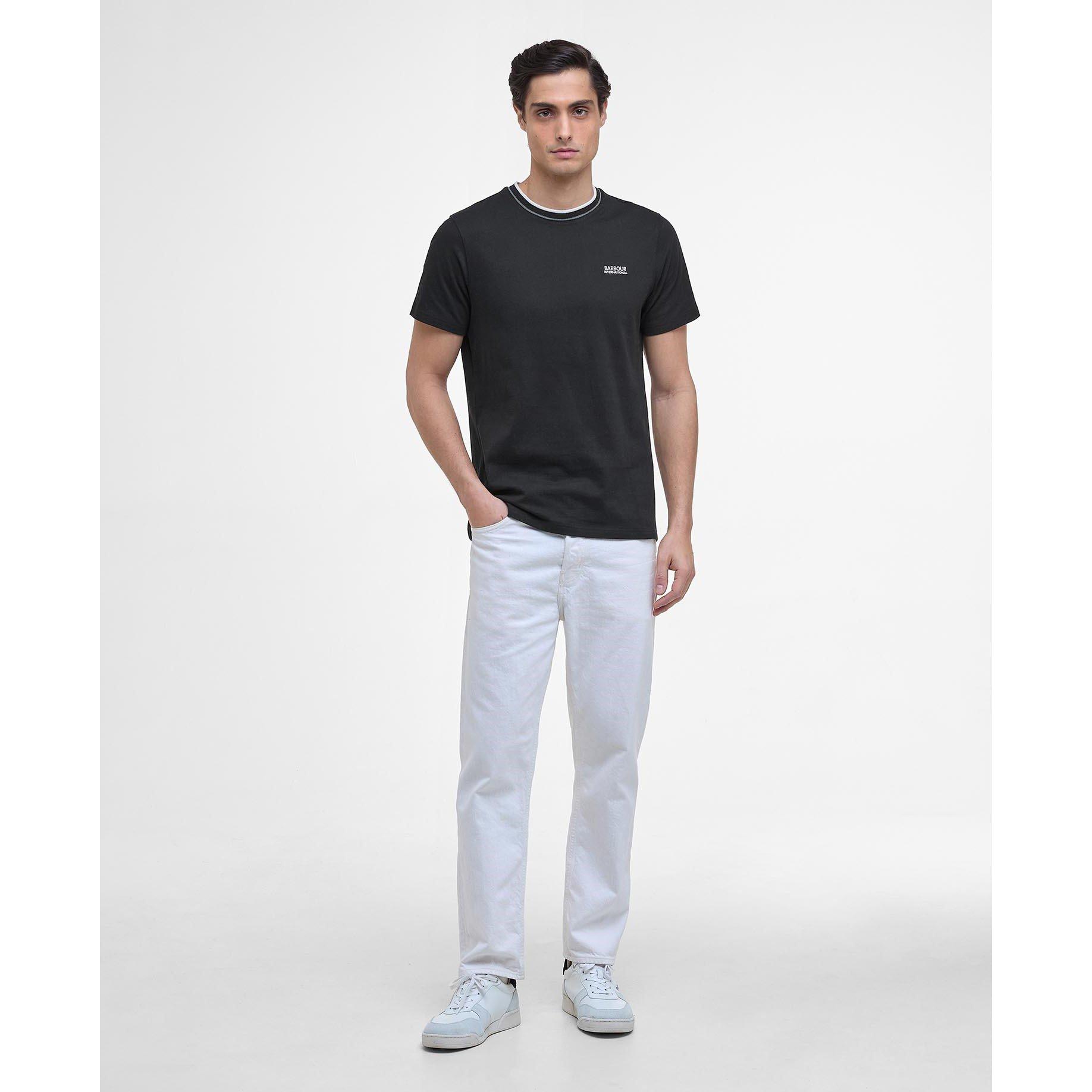 Black BK32 - Barbour International - Buxton Tipped T-Shirt - 6