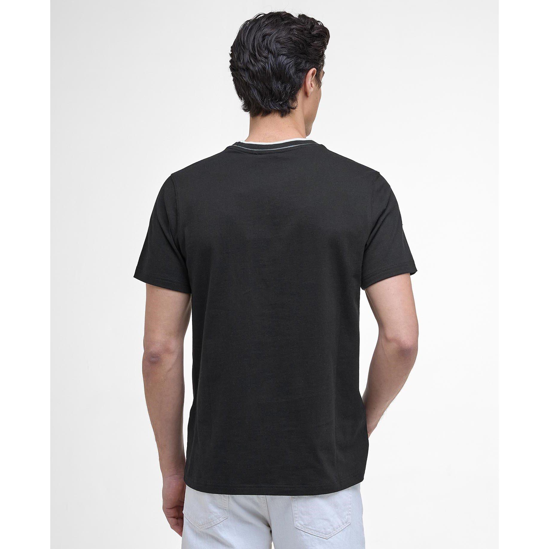 Black BK32 - Barbour International - Buxton Tipped T-Shirt - 3