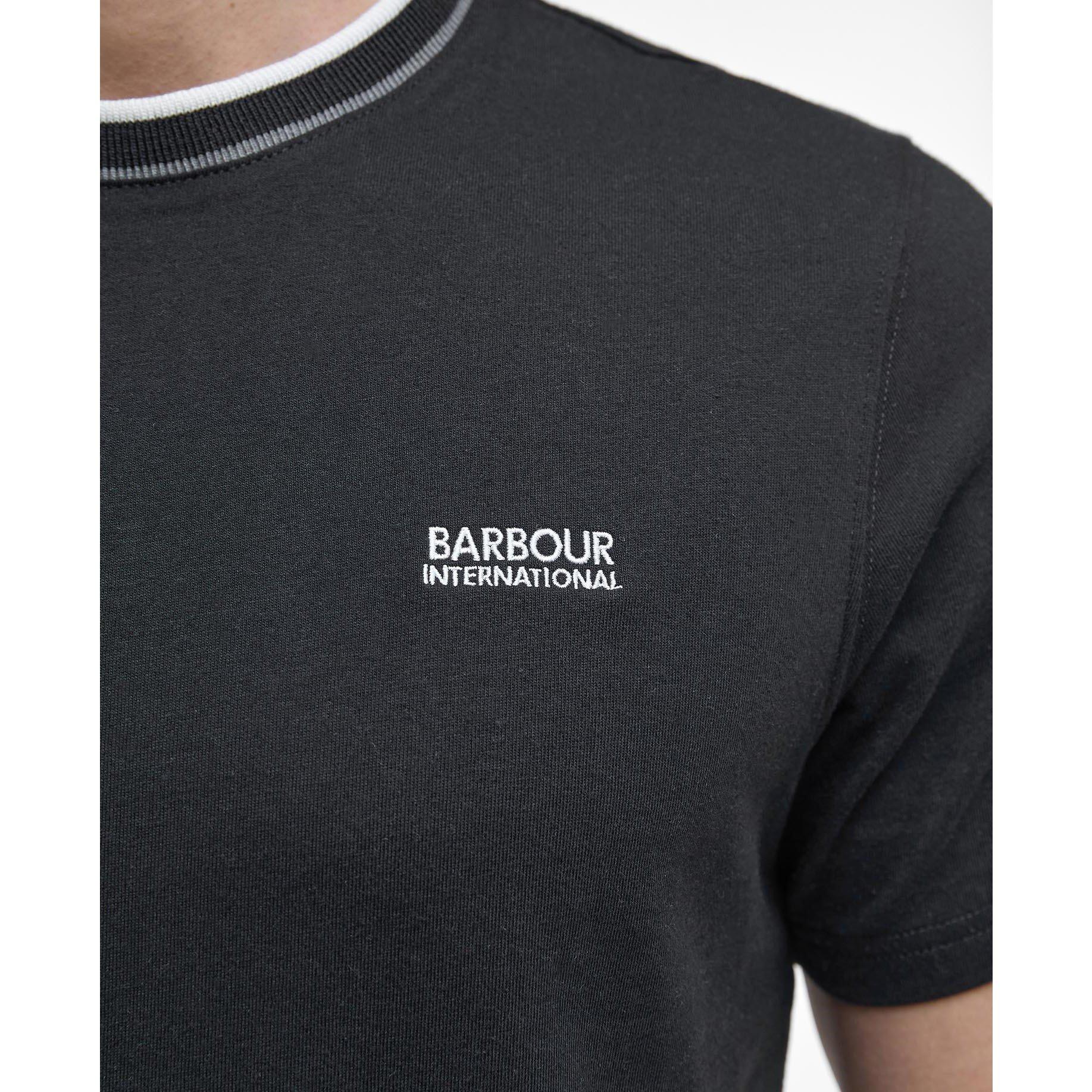 Black BK32 - Barbour International - Buxton Tipped T-Shirt - 5