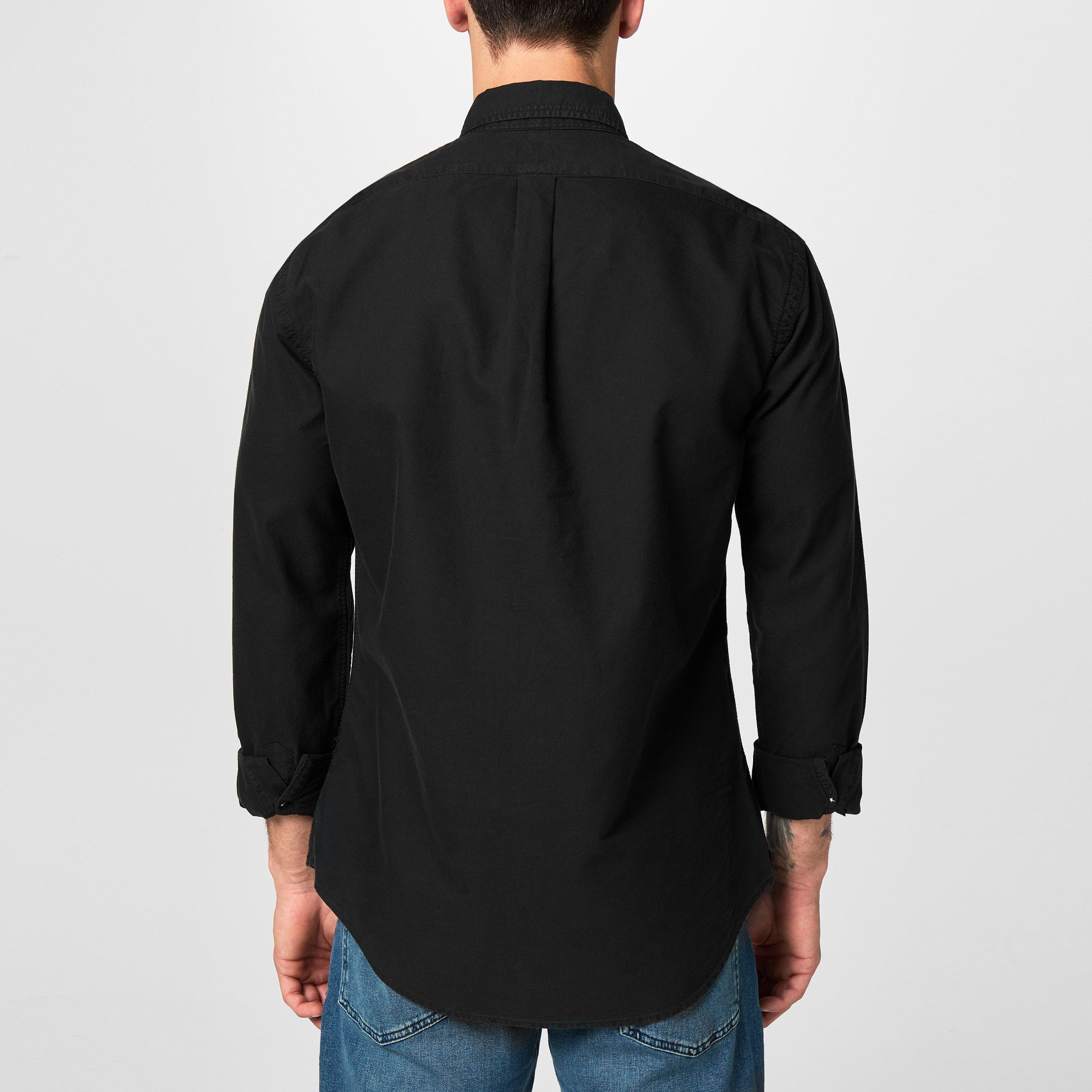 Black/Red PP - Polo Ralph Lauren - Men's Slim Fit Oxford Long Sleeve Shirt - 4