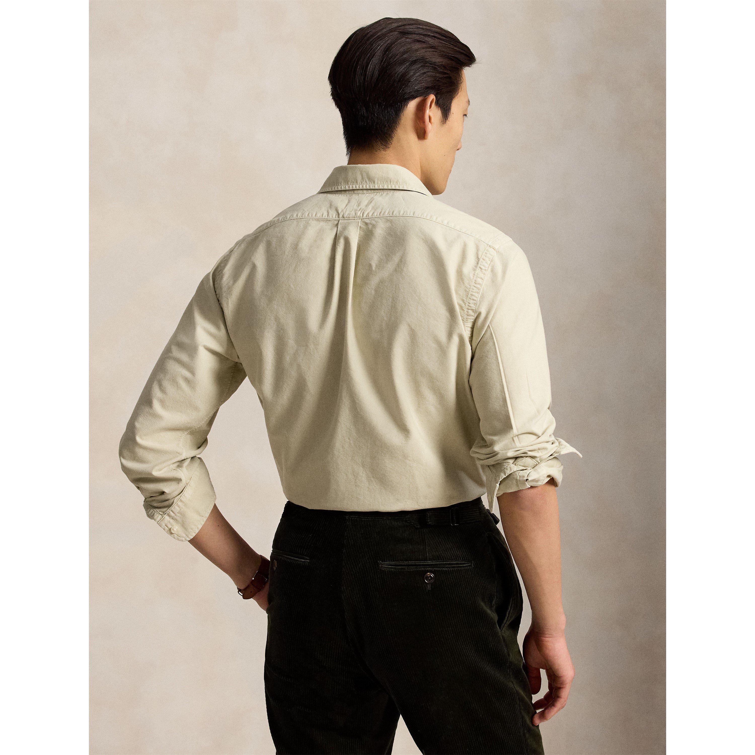 Classic Stone - Polo Ralph Lauren - Mens Slim Fit Oxford Long Sleeve Shirt - 2