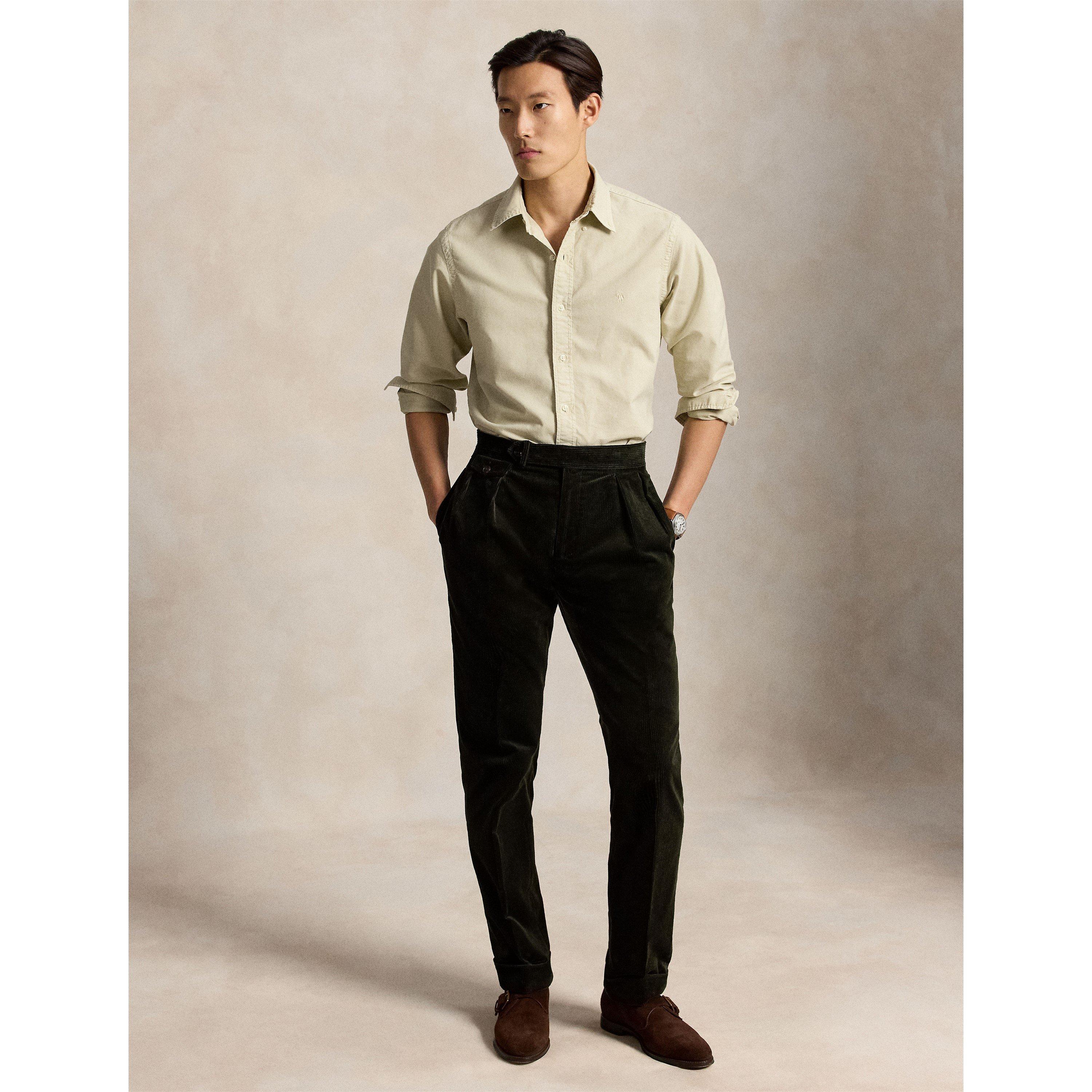 Classic Stone - Polo Ralph Lauren - Mens Slim Fit Oxford Long Sleeve Shirt - 3