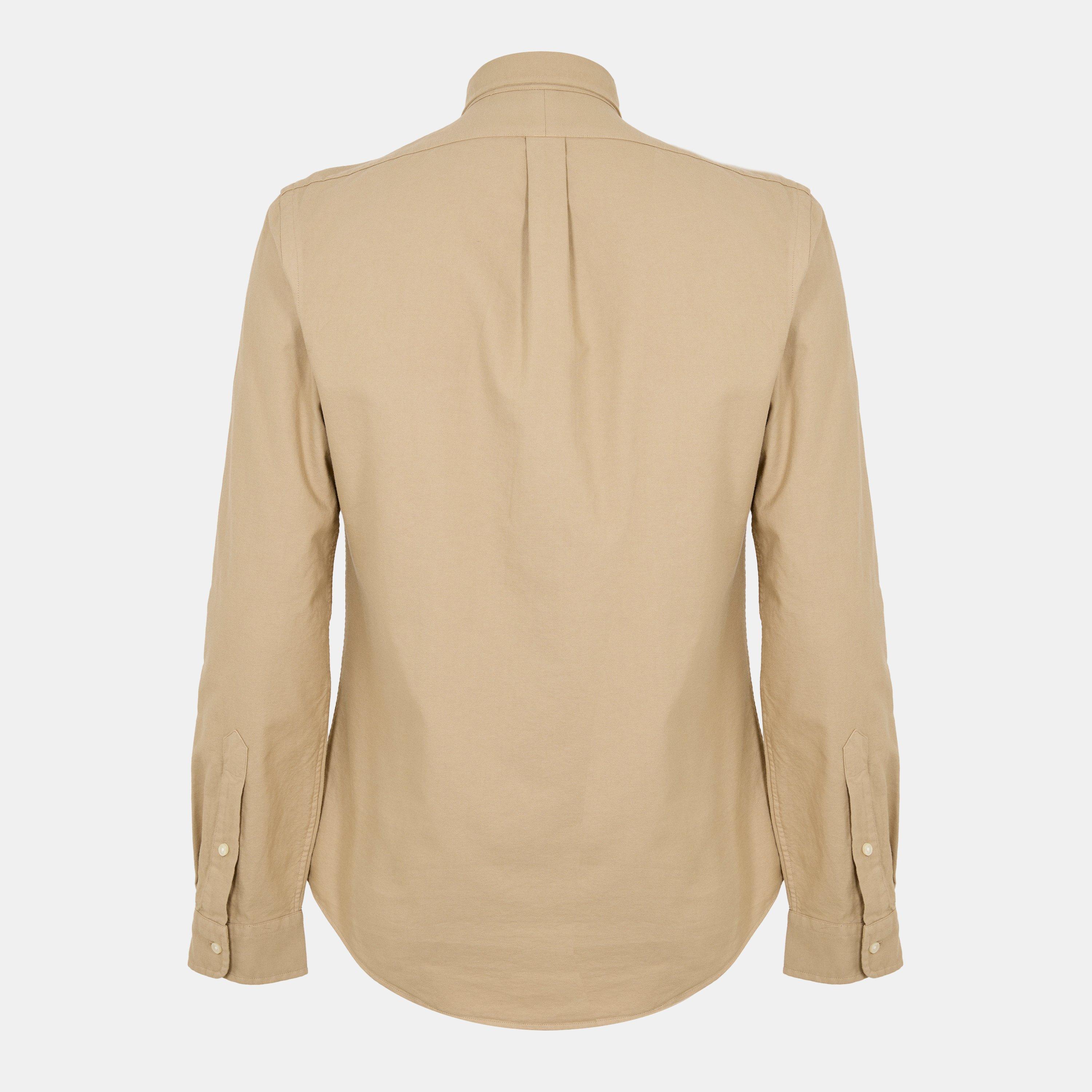 Tan Surrey - Polo Ralph Lauren - Men's Slim Fit Oxford Long Sleeve Shirt - 2