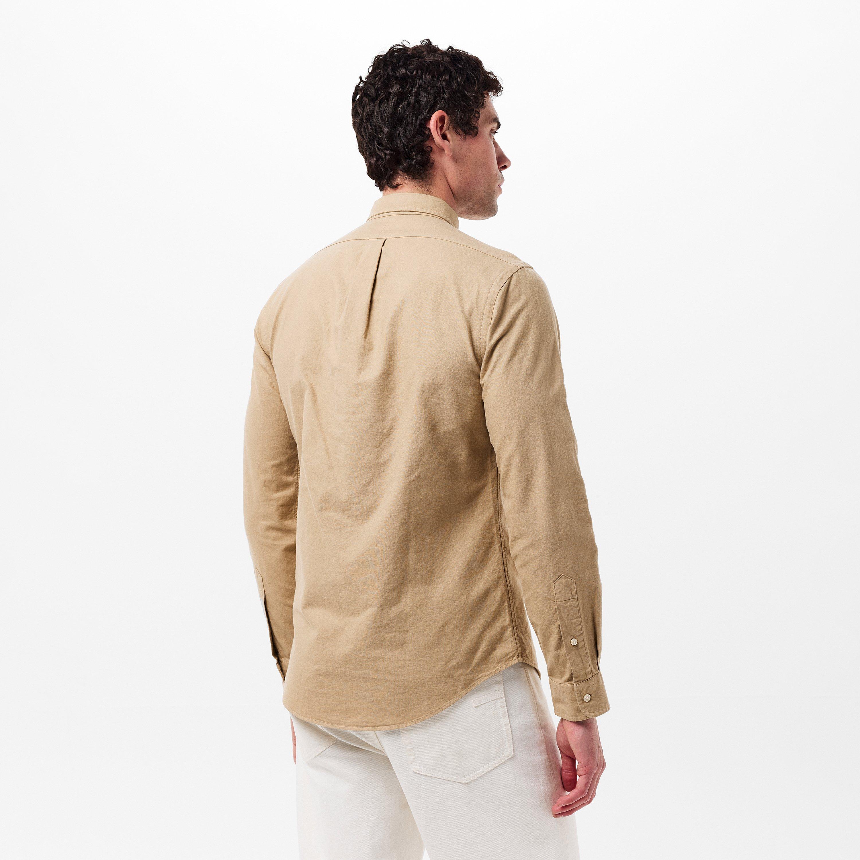 Tan Surrey - Polo Ralph Lauren - Men's Slim Fit Oxford Long Sleeve Shirt - 4