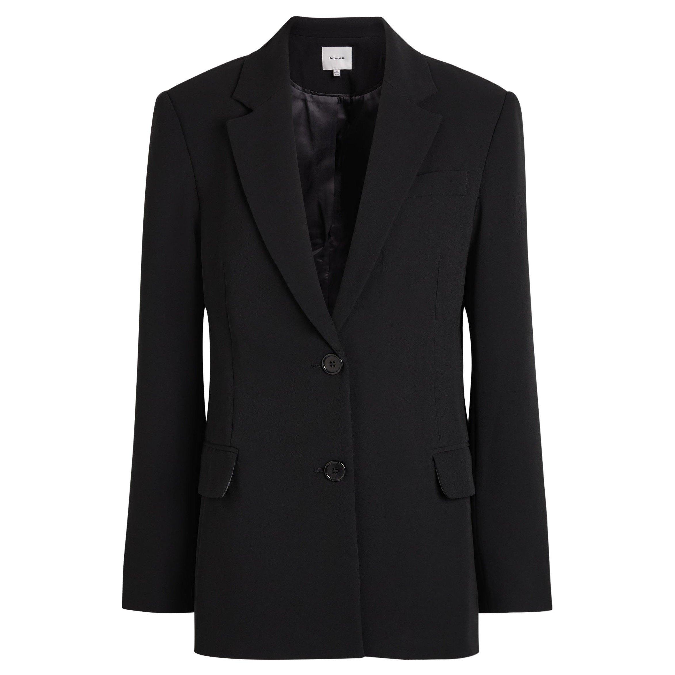 BLACK - Reformation - JKT James Relaxed Blazer