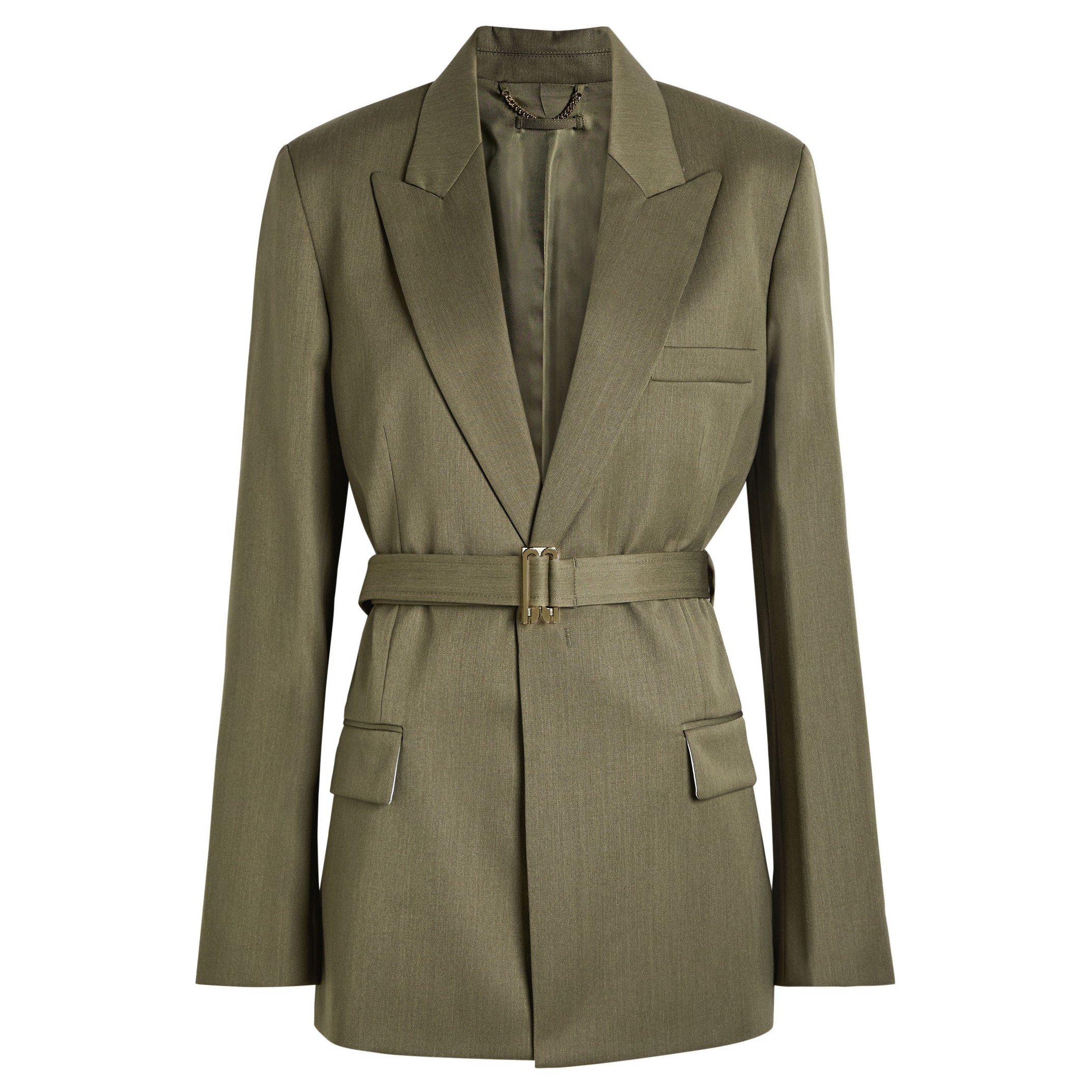 Victoria Beckham Women's Belted Tailored Wool Oversized Blazer