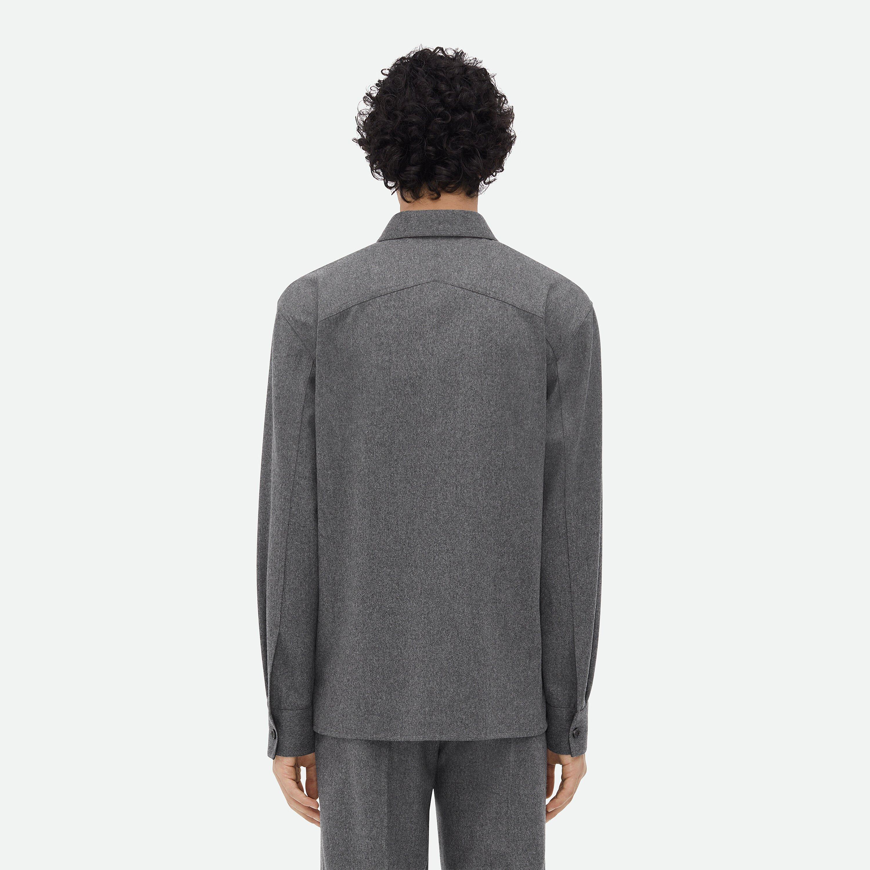 Bottega Veneta | Light Wool Flannel Shirt | Plain Shirt