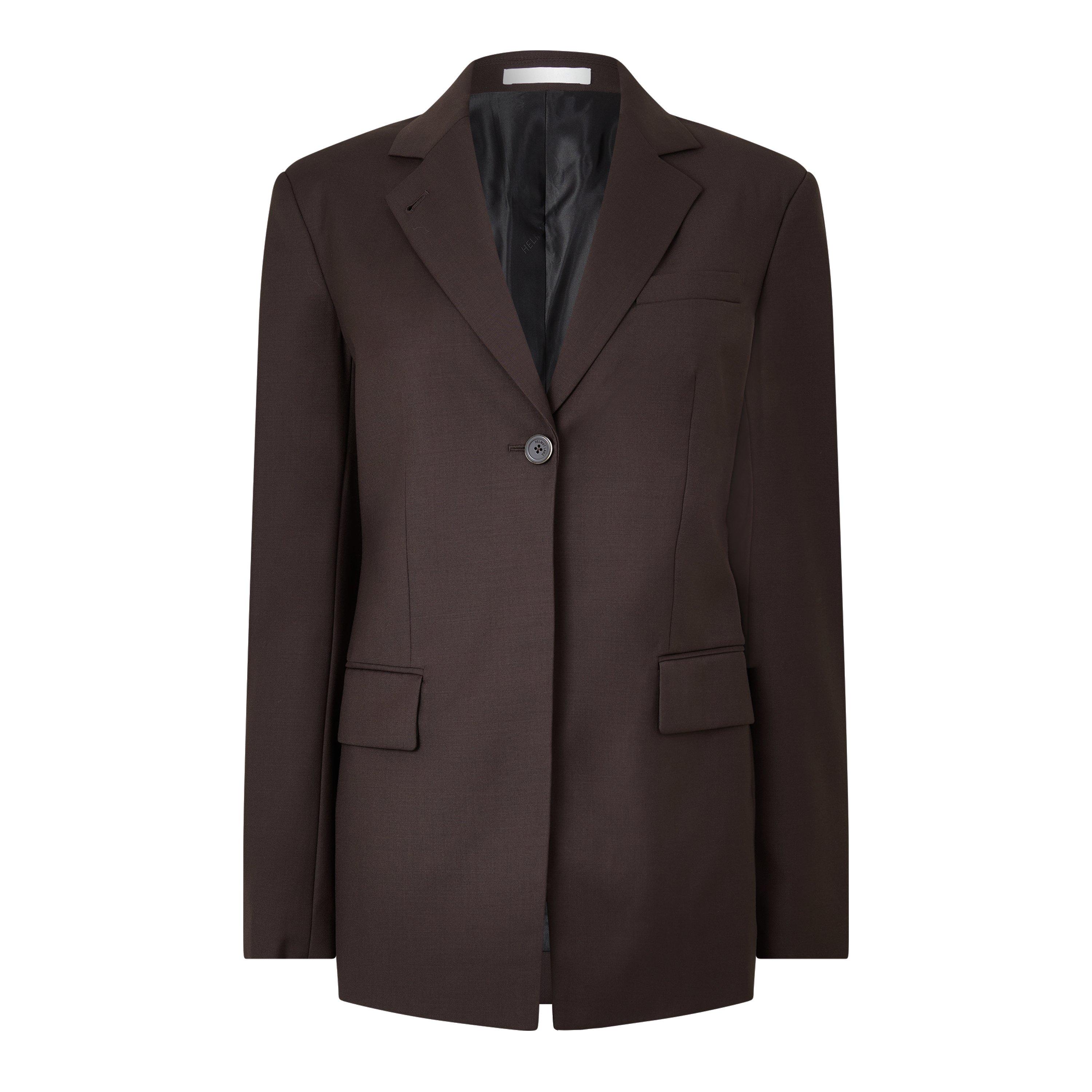 CHOCOLATE - Helmut Lang - Women's Cut-Away Wool Blazer - 1