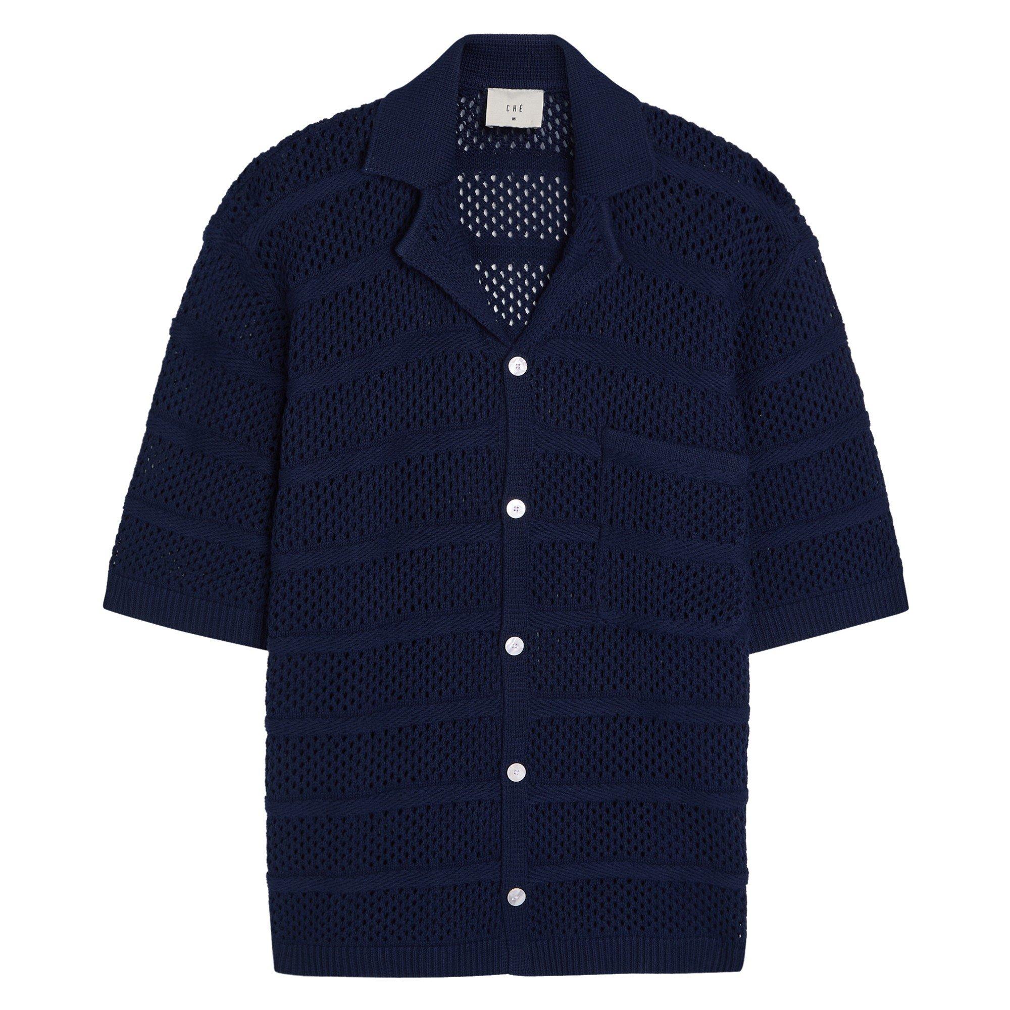 NAVY - Che - CHE KNIT SHRT LS OFIT DESIDERI