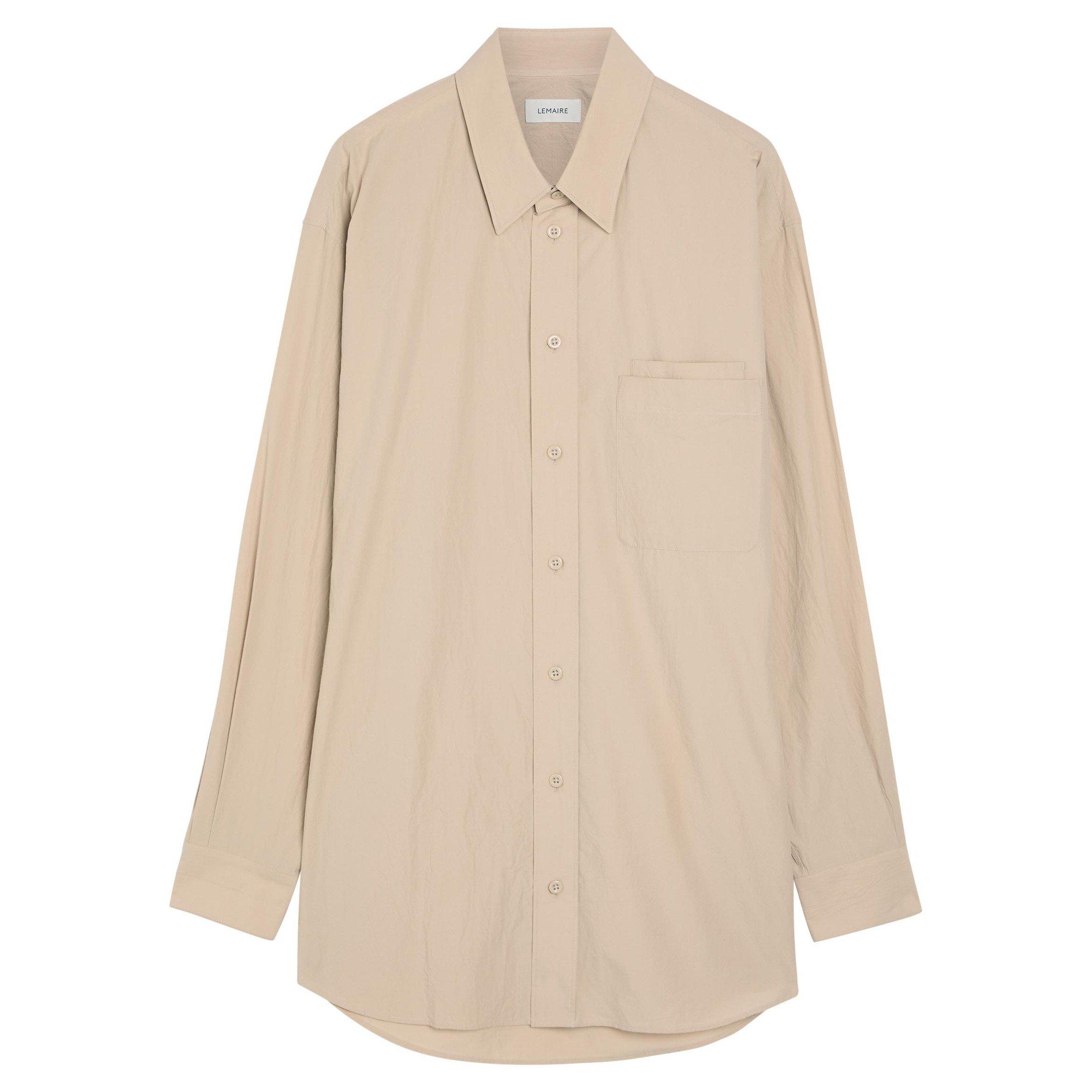 BEIGE - Lemaire - Men's Two-Pocket Cotton Long-Sleeve Shirt - 1