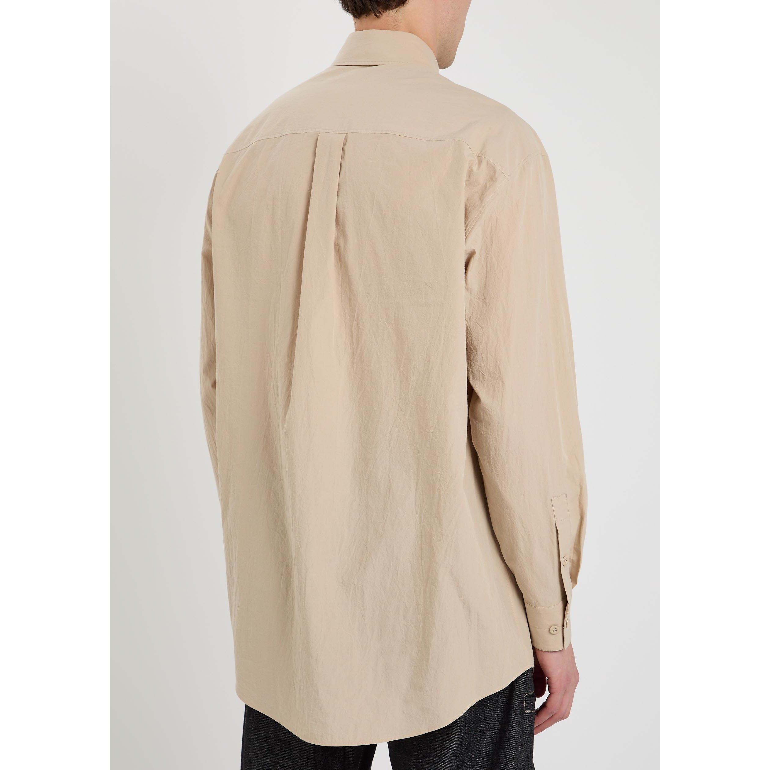 BEIGE - Lemaire - Men's Two-Pocket Cotton Long-Sleeve Shirt - 3