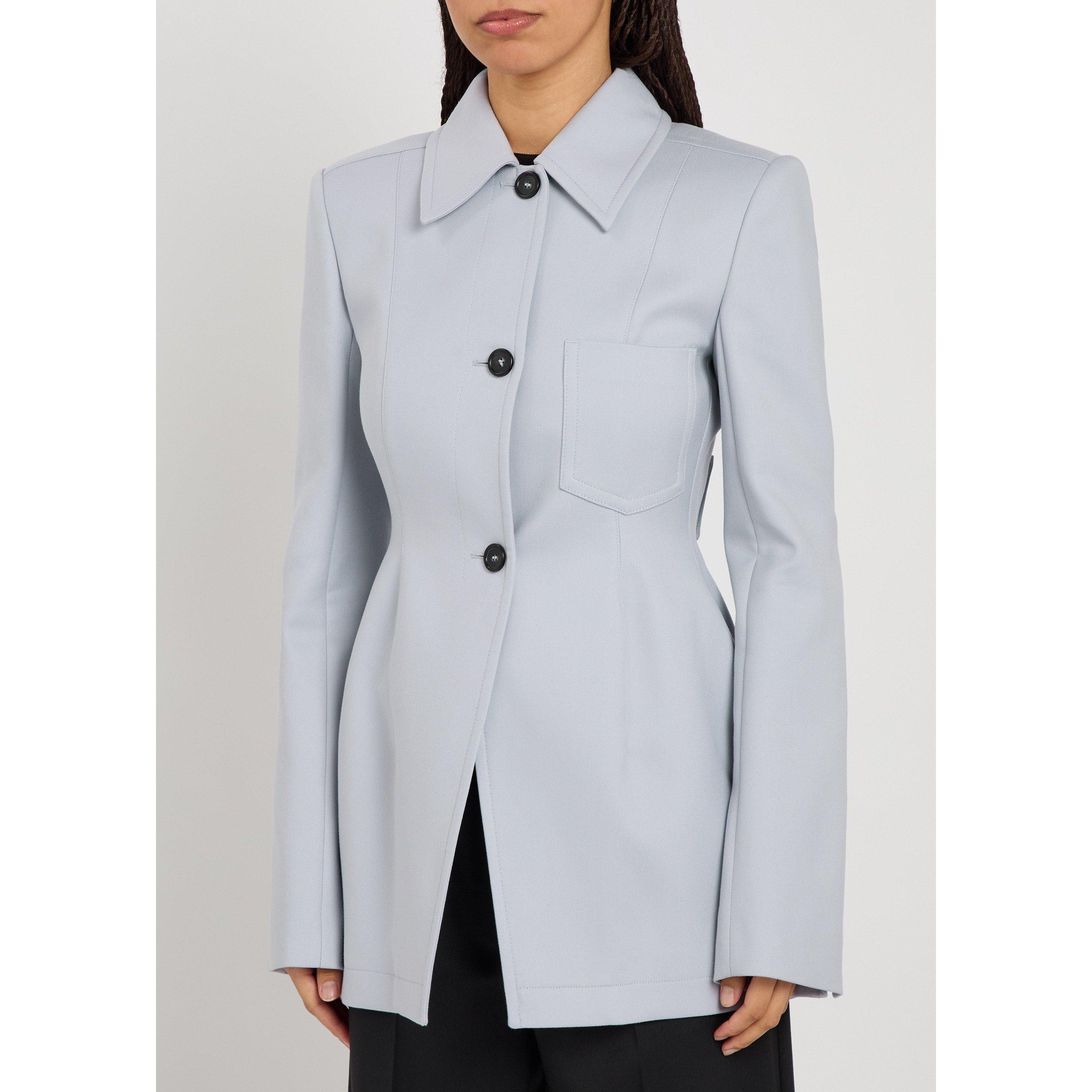 GREY - Sportmax - Women's Cotton Slim-Fit Blazer - 2
