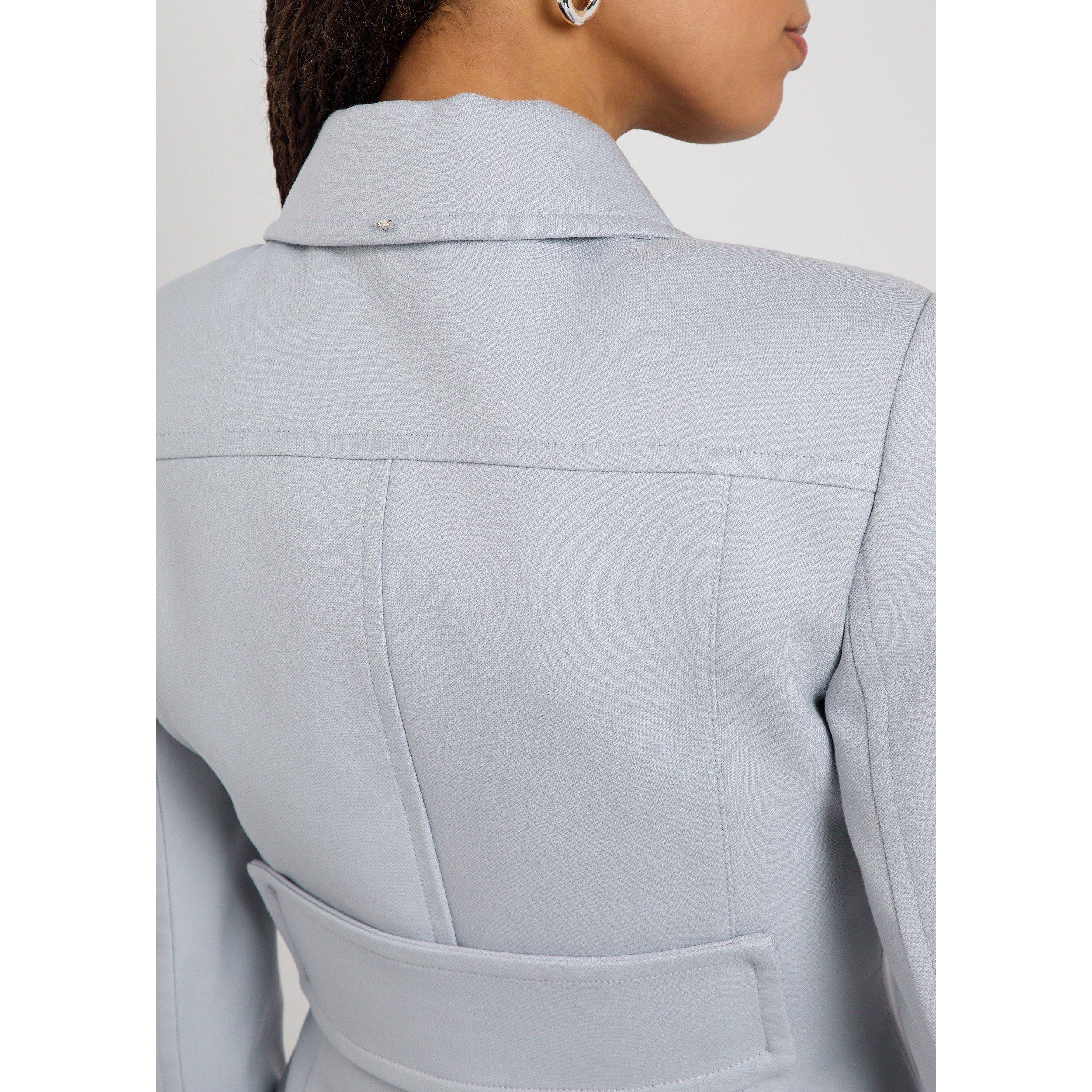 GREY - Sportmax - Women's Cotton Slim-Fit Blazer - 4