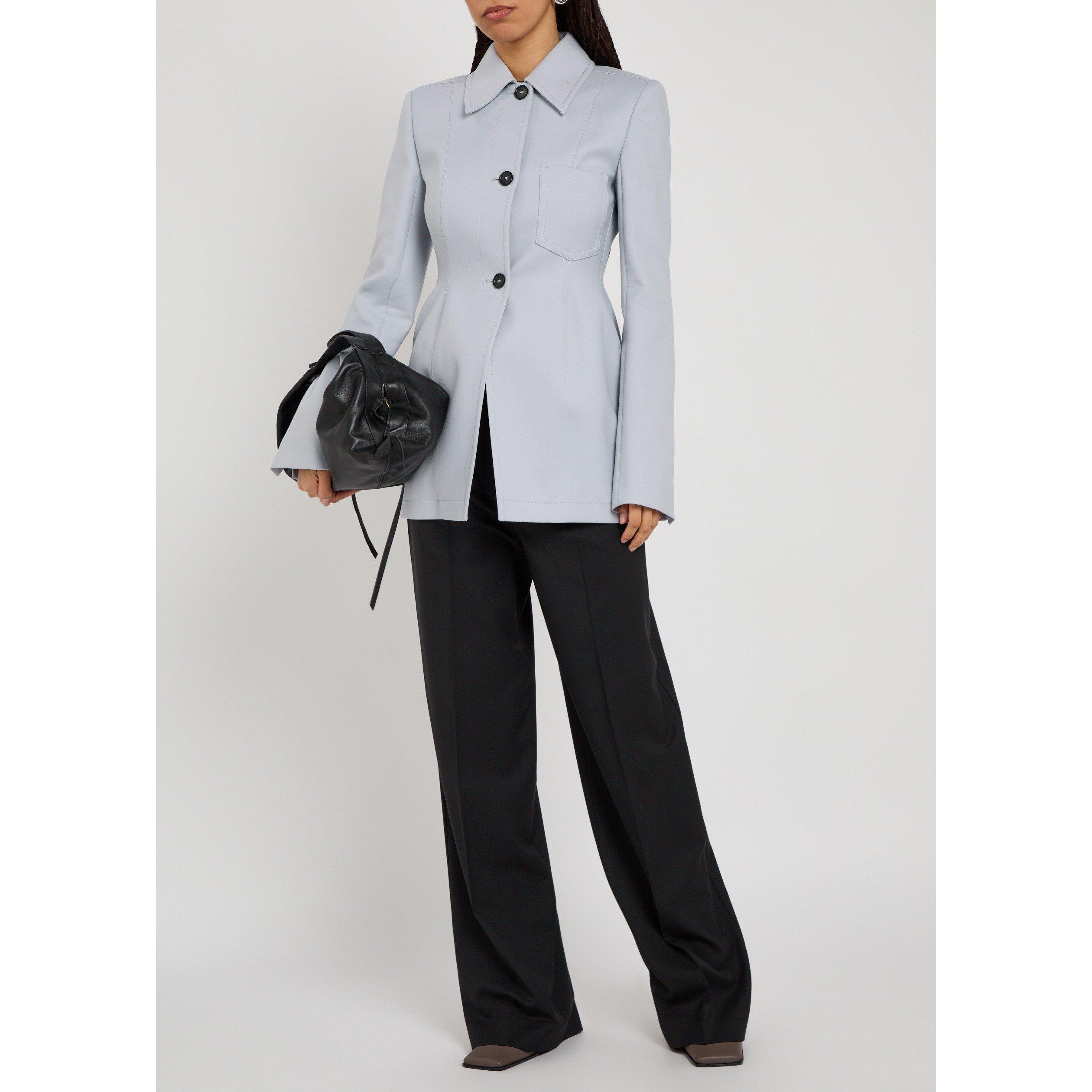 GREY - Sportmax - Women's Cotton Slim-Fit Blazer - 5