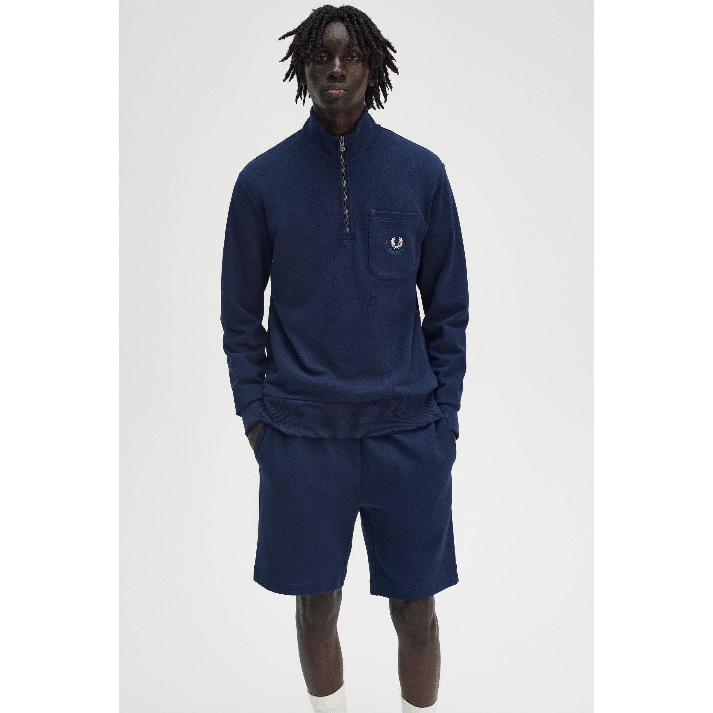 Tennis Blue X86 - Fred Perry - Men's Champion Quarter-Zip Fleece - 1