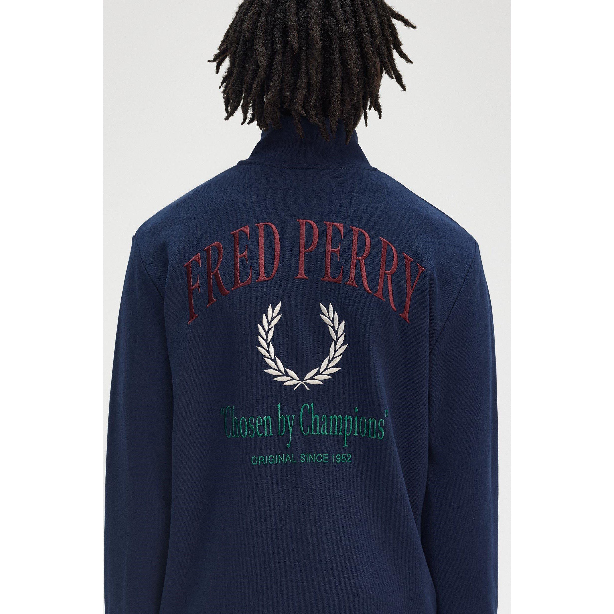 Tennis Blue X86 - Fred Perry - Men's Champion Quarter-Zip Fleece - 4