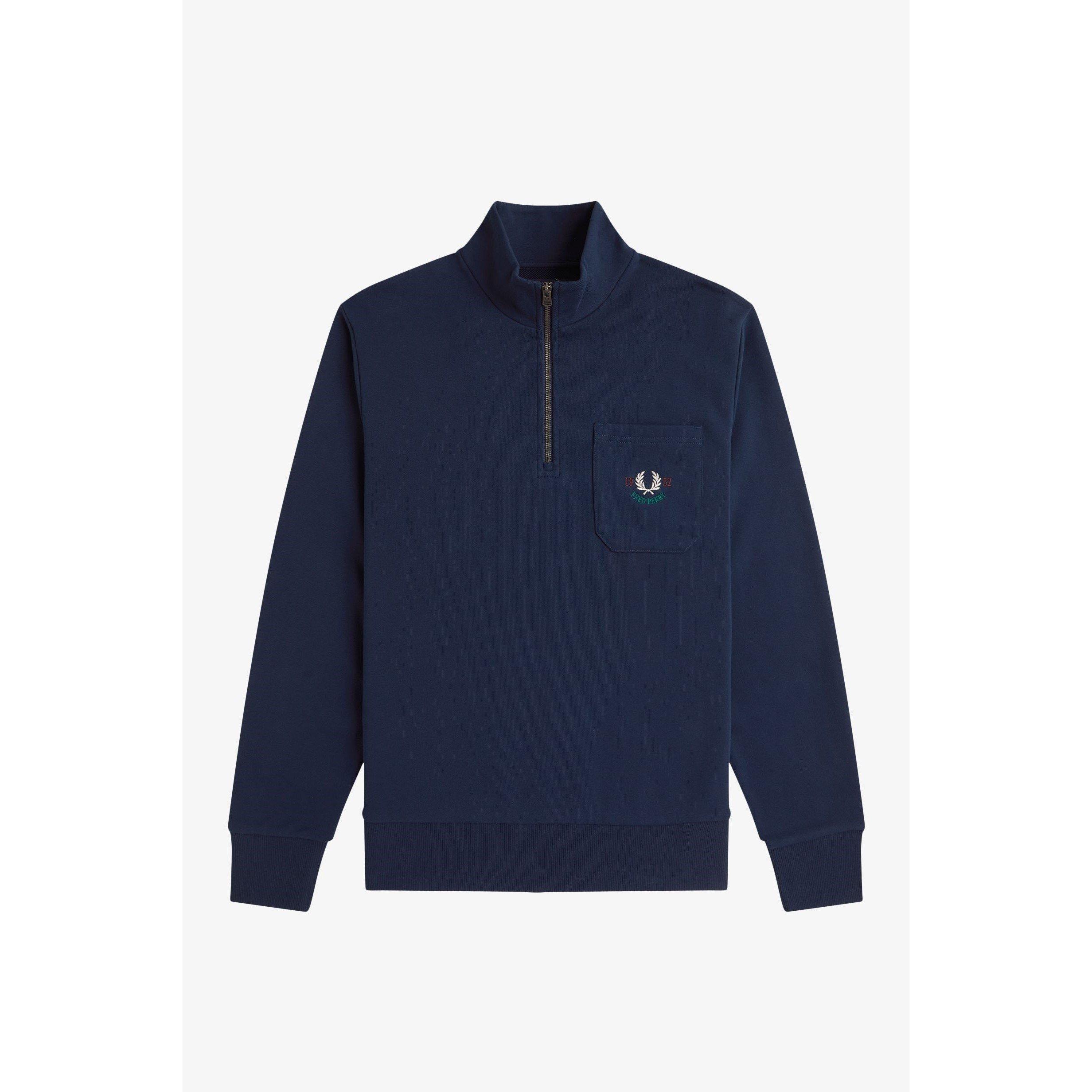 Tennis Blue X86 - Fred Perry - Men's Champion Quarter-Zip Fleece - 5