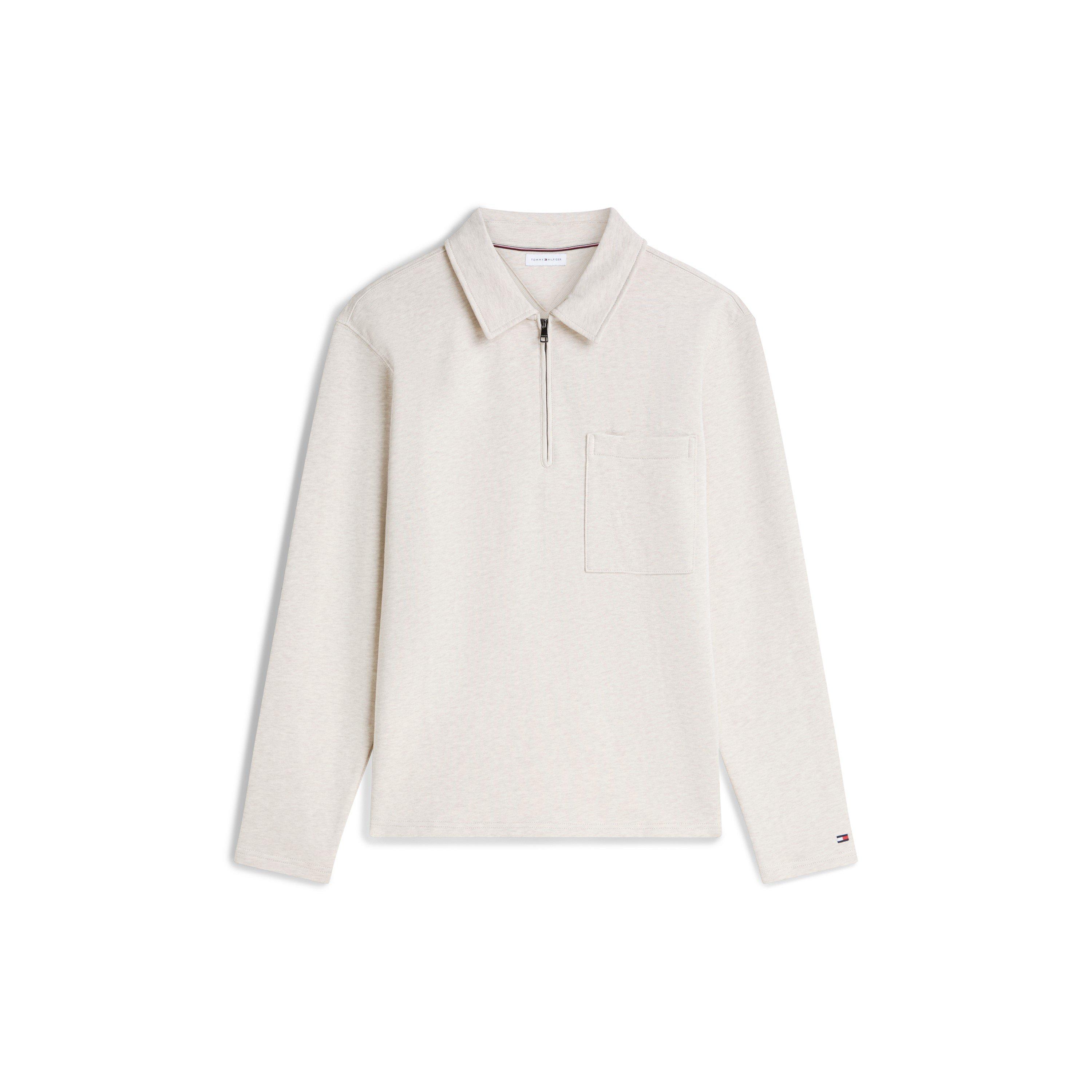 Heathered Oat - Tommy Hilfiger - Men's 1/4 Zip Fleece - 1