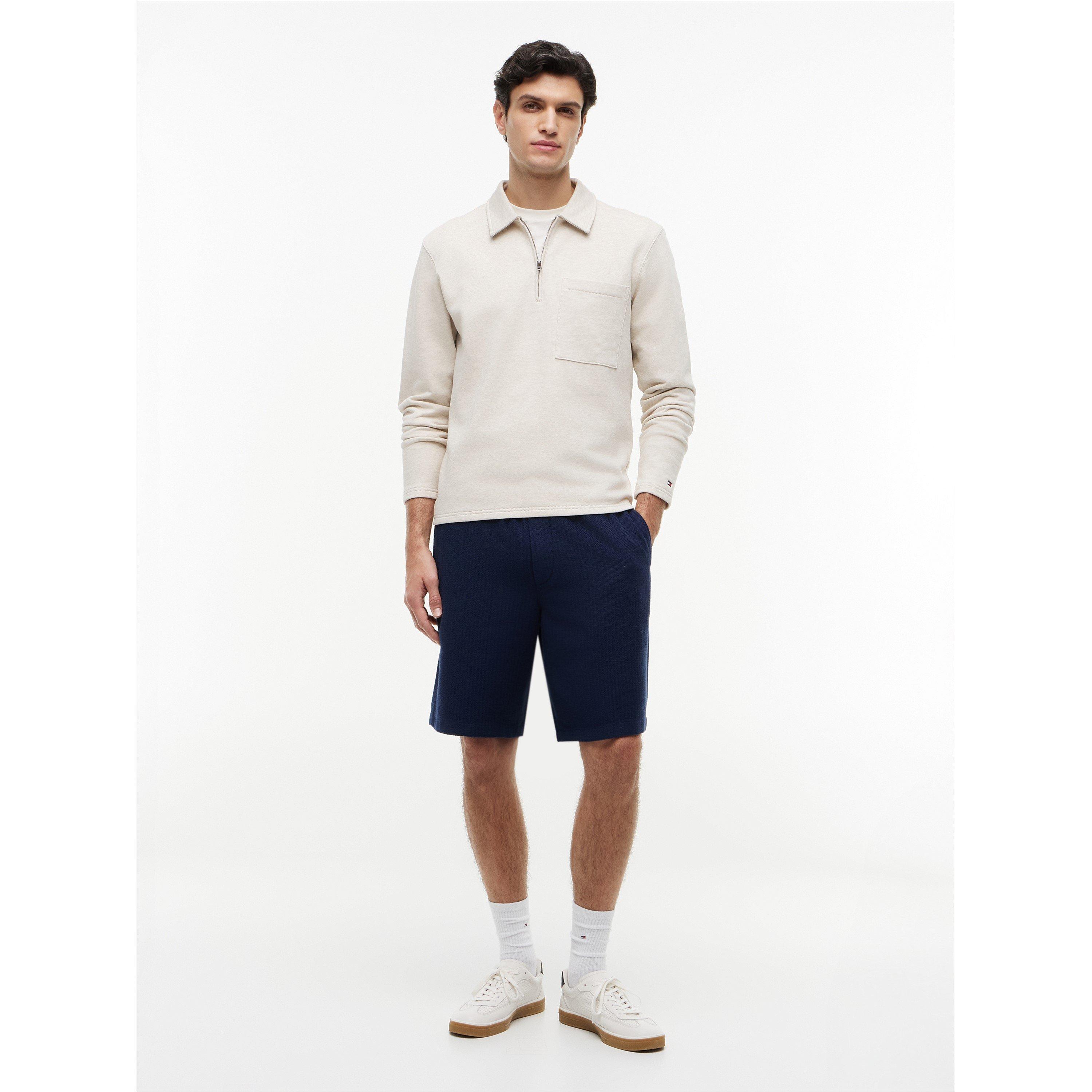 Heathered Oat - Tommy Hilfiger - Men's 1/4 Zip Fleece - 3